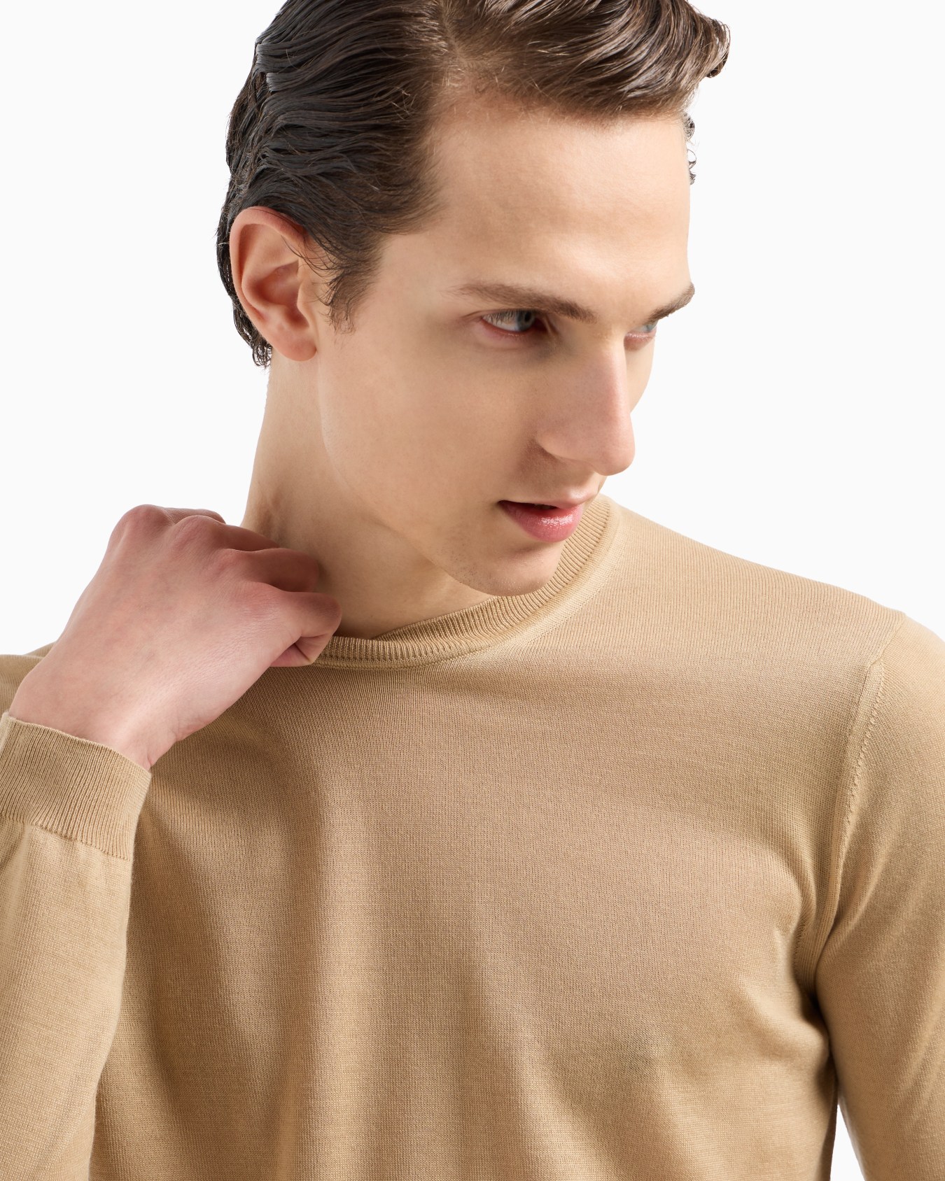 Jersey de cuello redondo de cachemir Diapositiva 4
