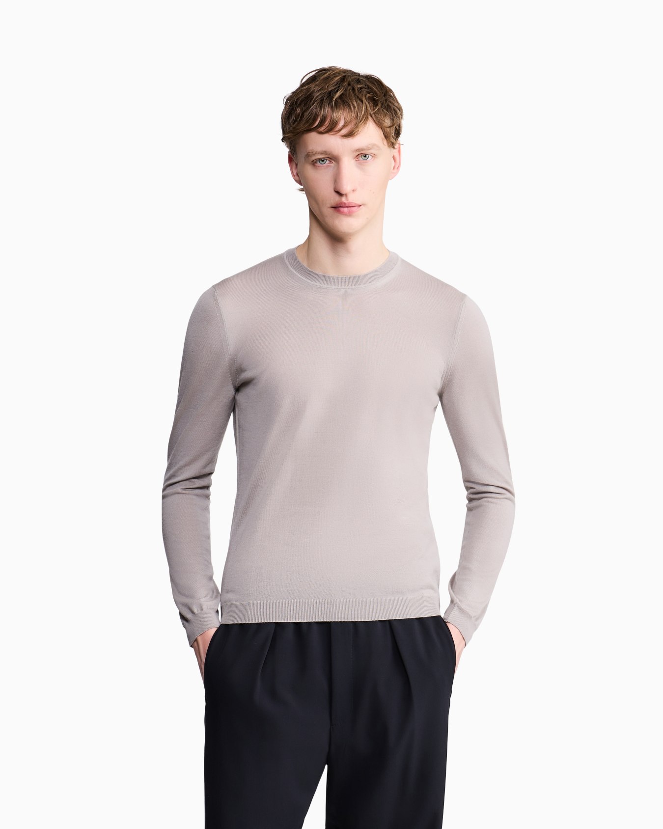 Maglia girocollo in cashmere Slide 3