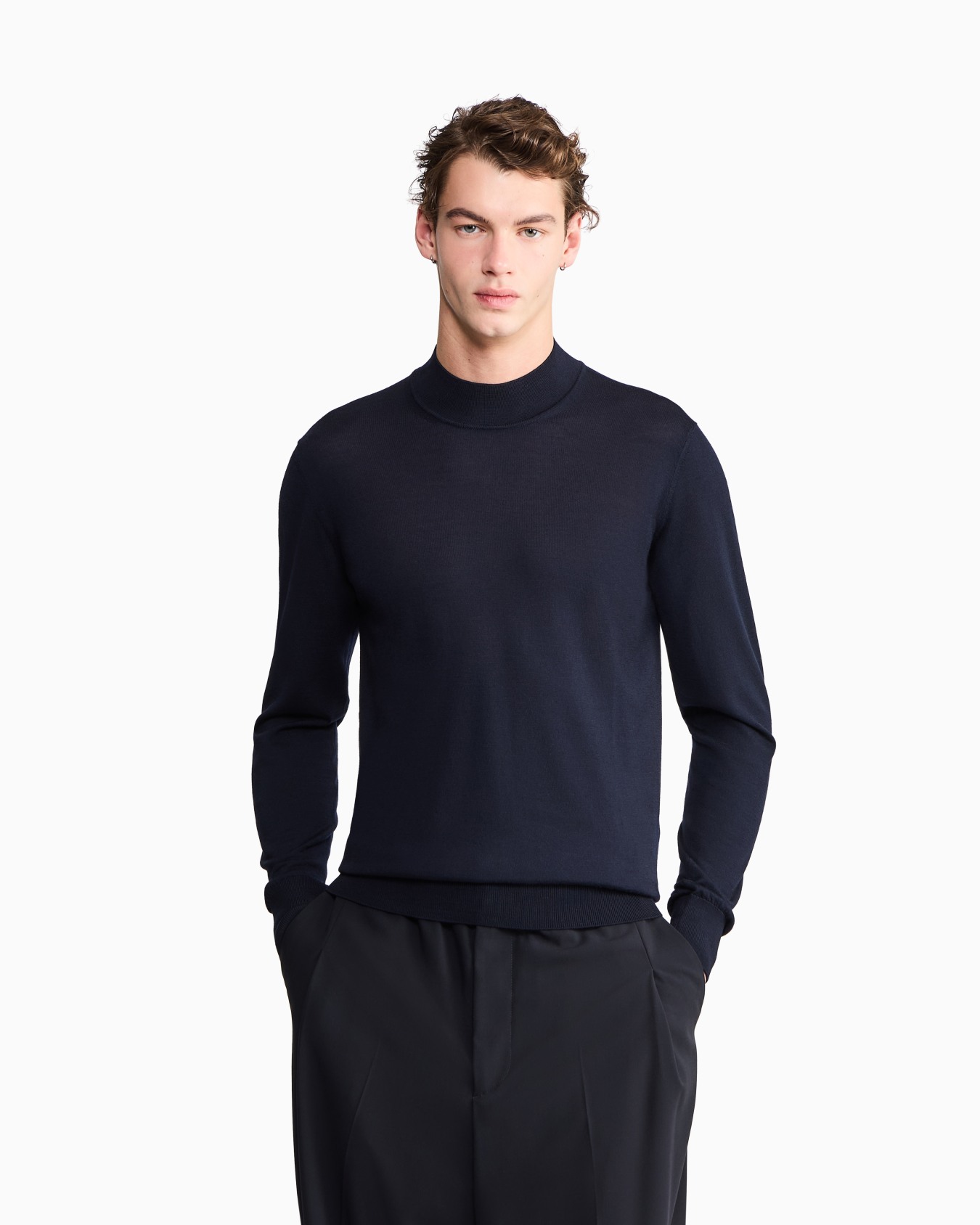 Virgin-wool mock-neck jumper Slide 3