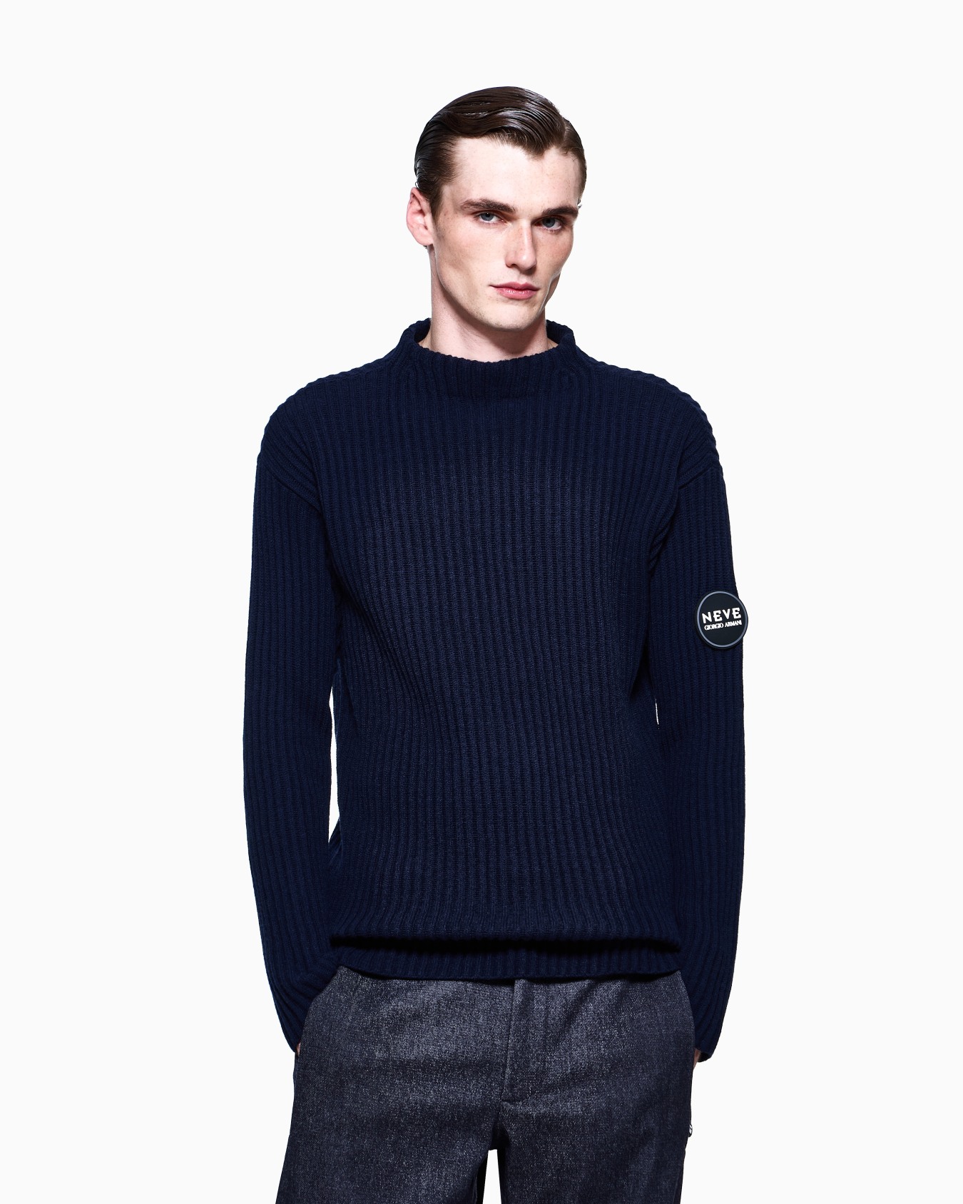 Giorgio Armani Neve jumper in wool and cashmere Slide 3