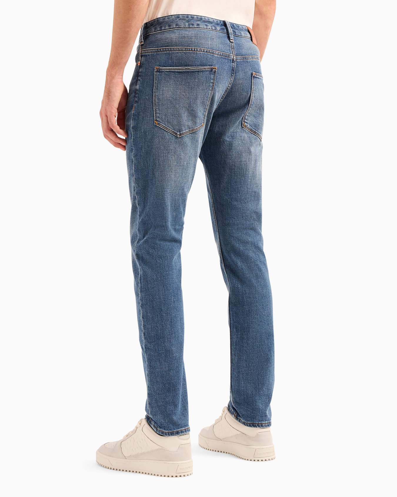 J06 slim-fit, bleached-effect comfort-denim jeans Slide 2