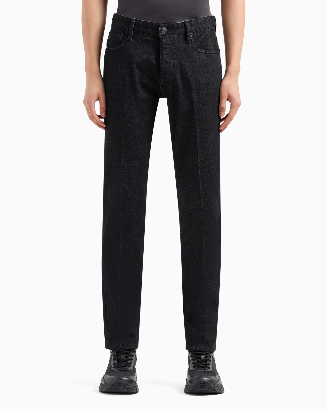 Jeans J75 slim fit in denim stretch touch felpa lavaggio marmorizzato Slide 1