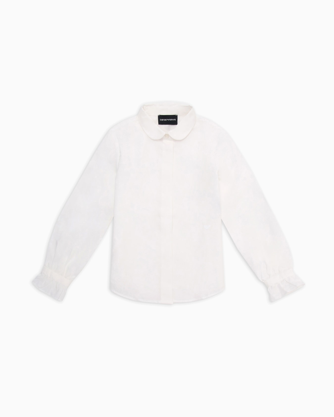 Poplin shirt with Peter Pan collar Slide 0