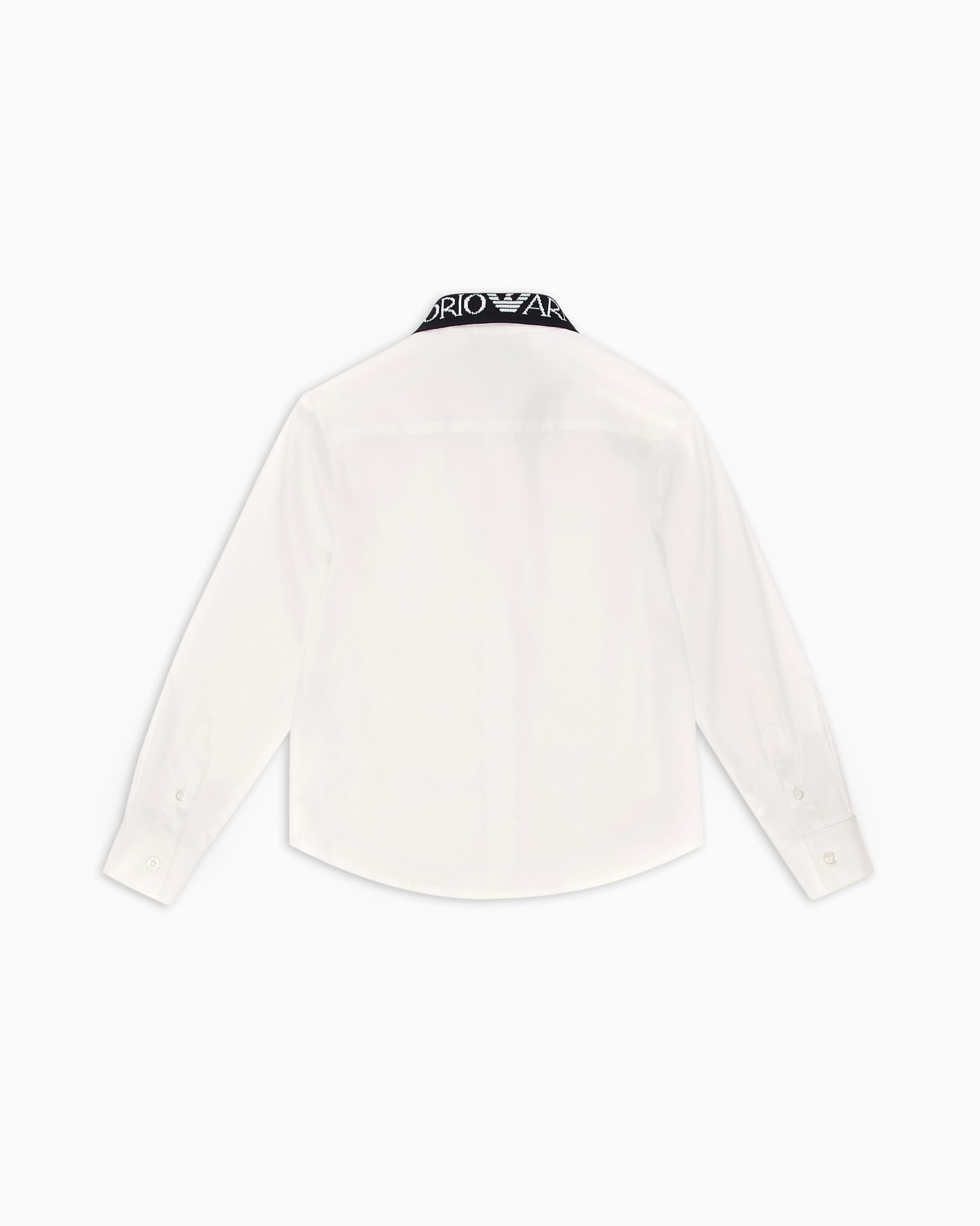 Camicia con collo in maglia logato Slide 2