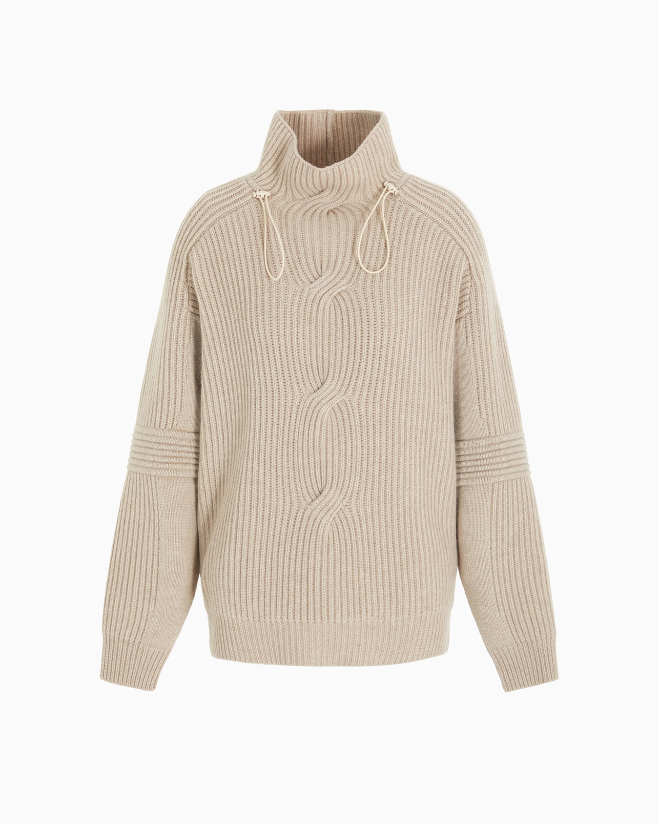 Giorgio Armani Neve ribbed cashmere mock-neck jumper Slide 0