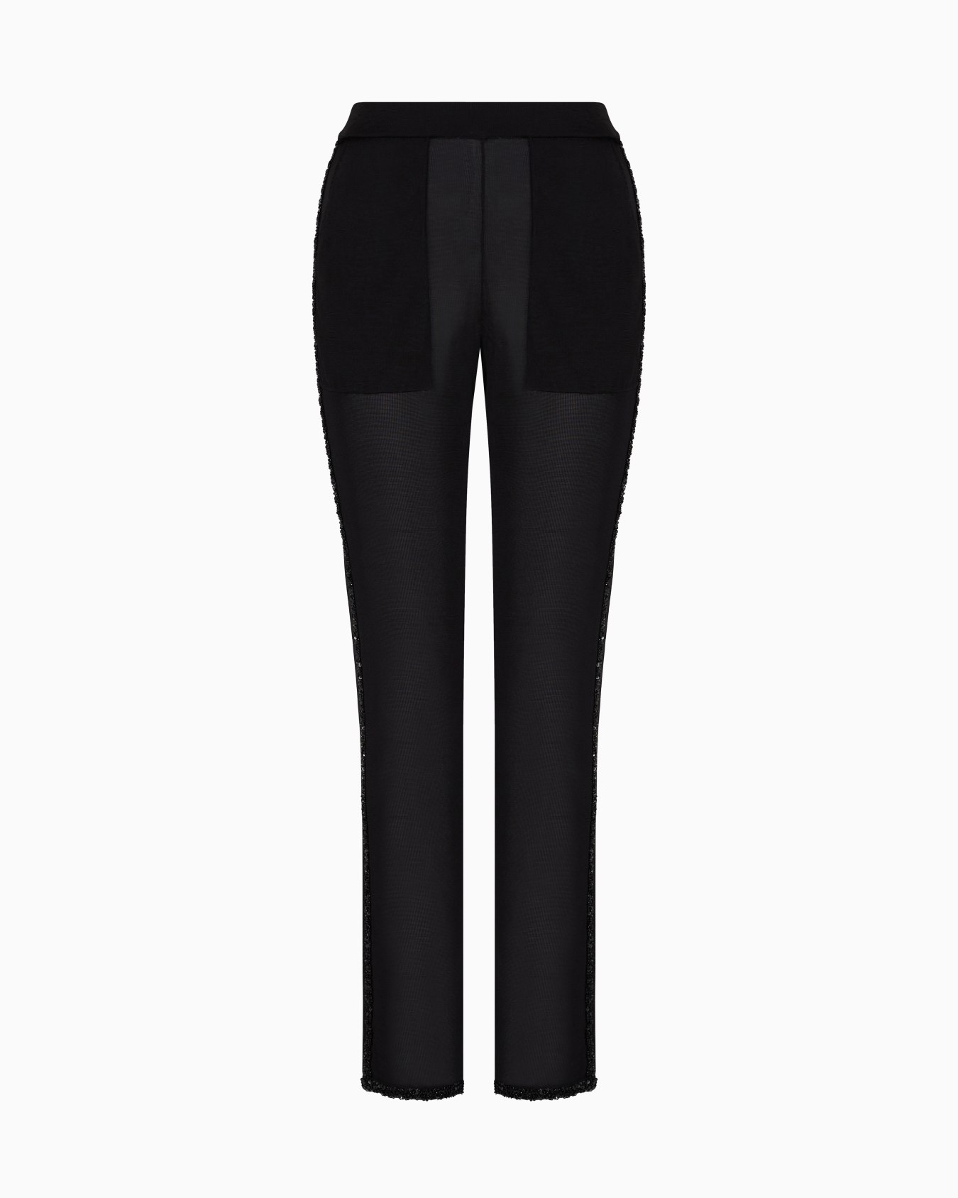 Pantaloni in viscosa con ricami Slide 0