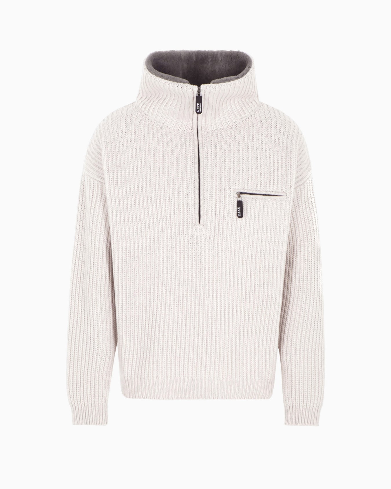 Giorgio Armani Neve cashmere and sheepskin mock-neck jumper Slide 0
