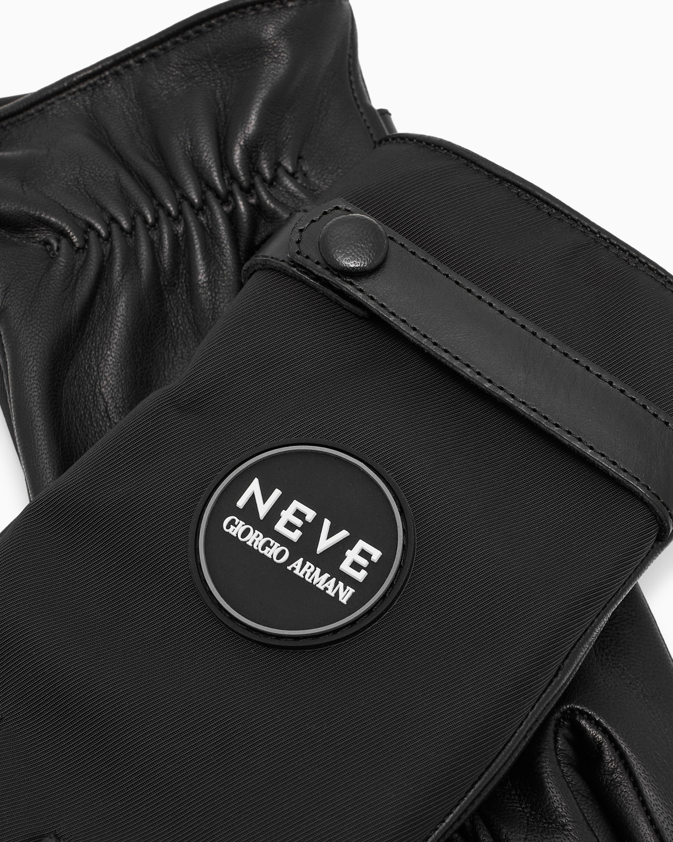 Gants Neve de Giorgio Armani en nylon et cuir nappa Diapositive 1