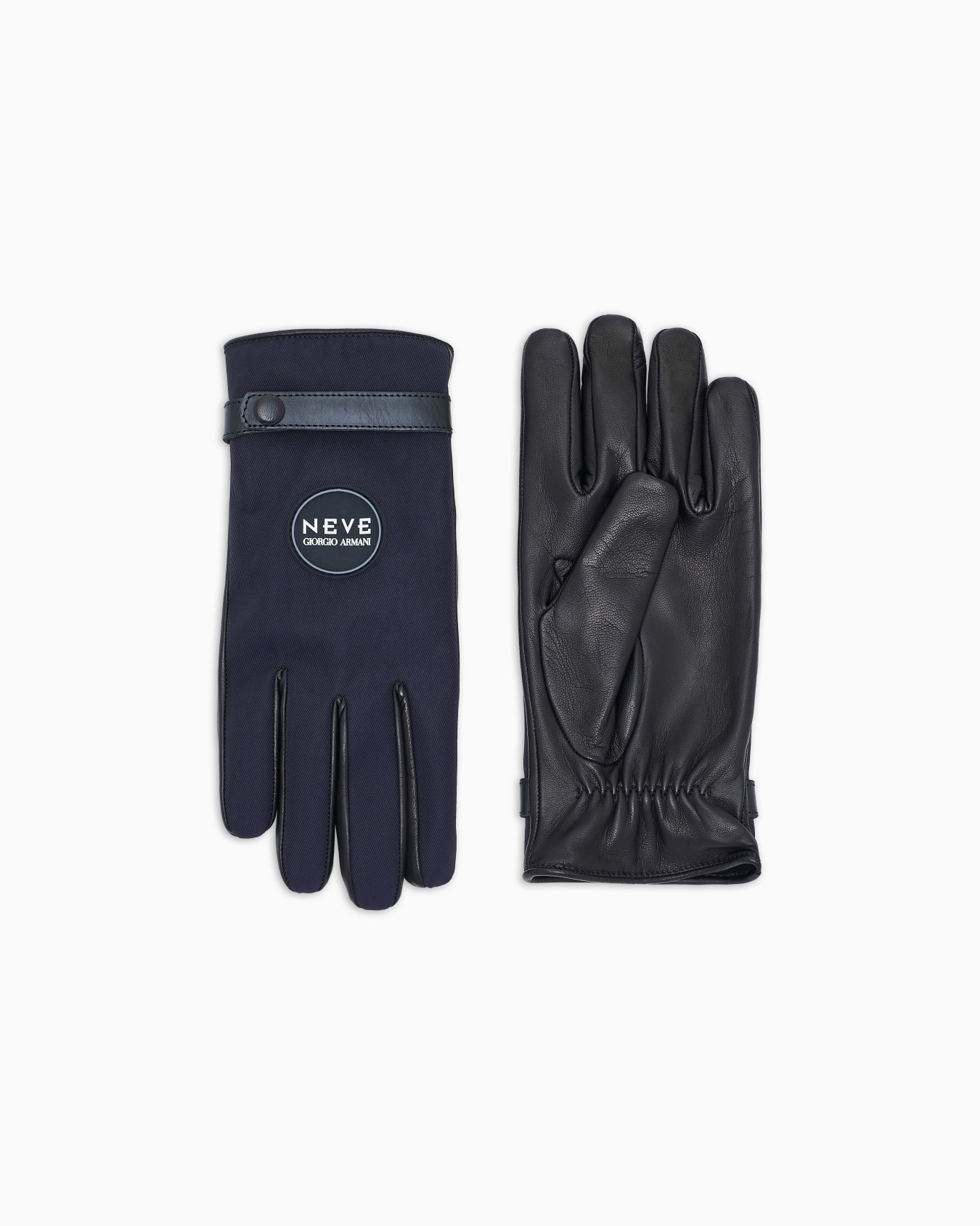Gants Neve de Giorgio Armani en nylon et cuir nappa Diapositive 0
