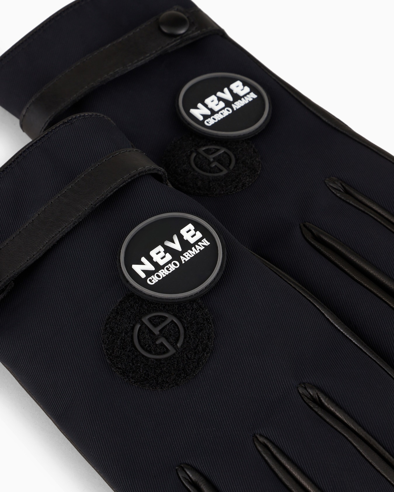 Gants en cuir nappa et nylon technique Giorgio Armani Neve Diapositive 2