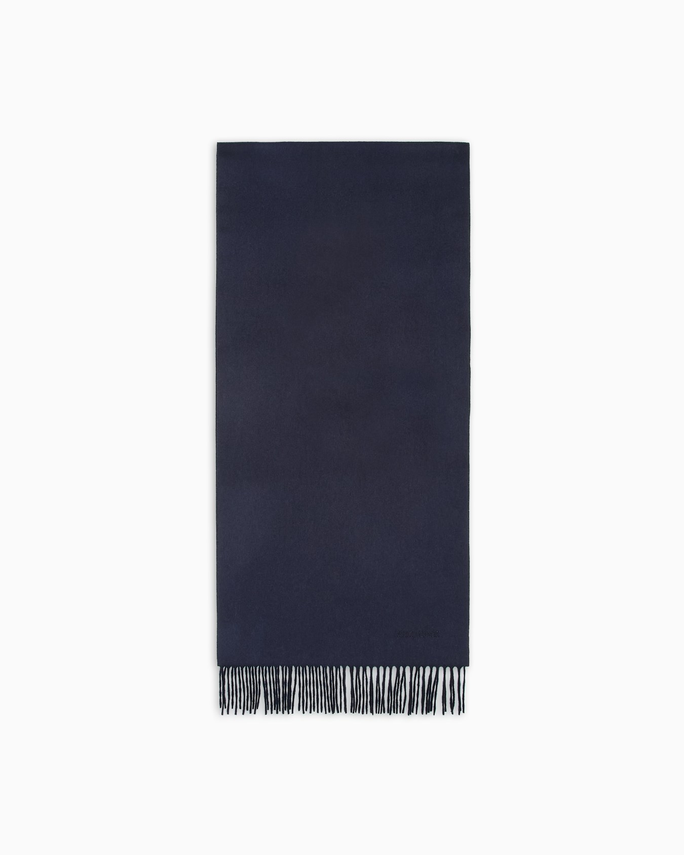 Cashmere scarf with embroidered logo Slide 0