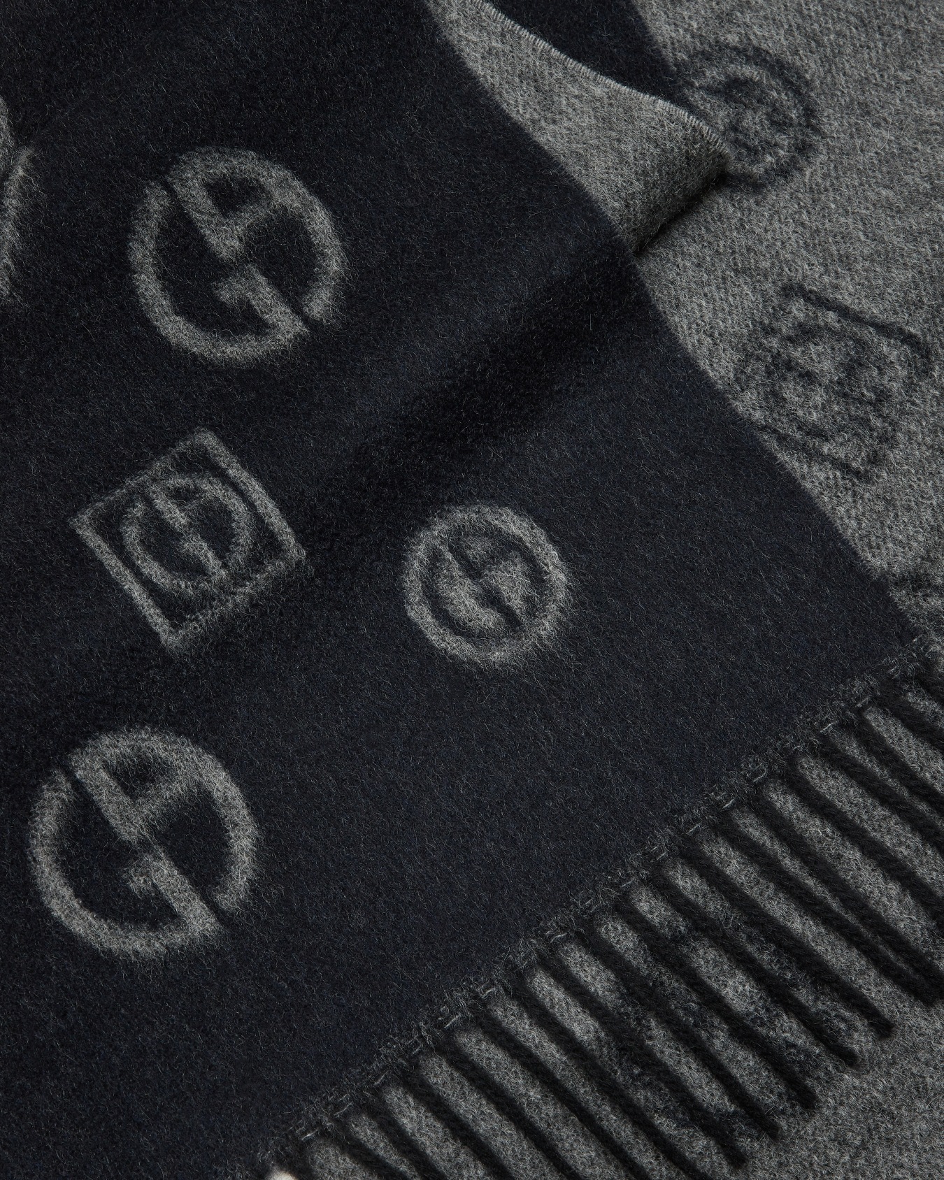 Monogram jacquard cashmere scarf Slide 1