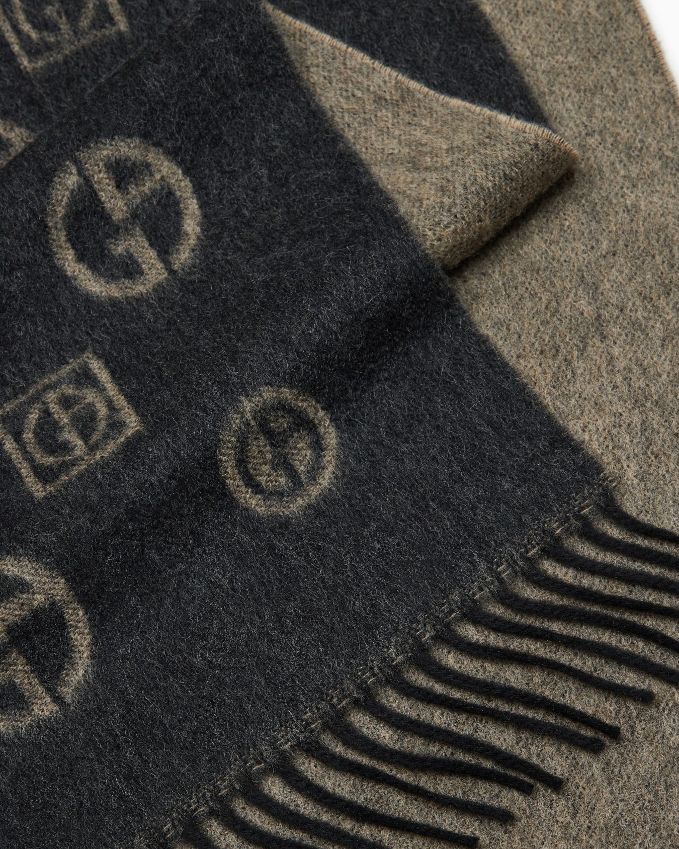 Écharpe en cachemire jacquard monogramme Diapositive 1