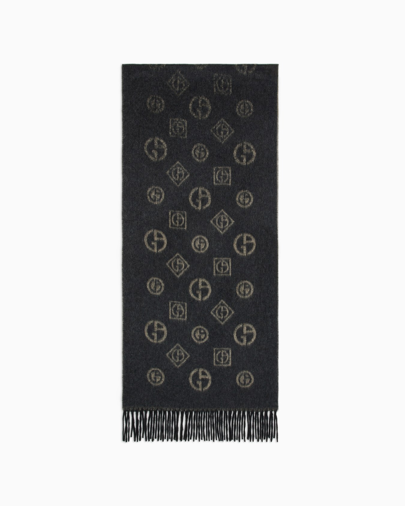 Écharpe en cachemire jacquard monogramme Diapositive 0