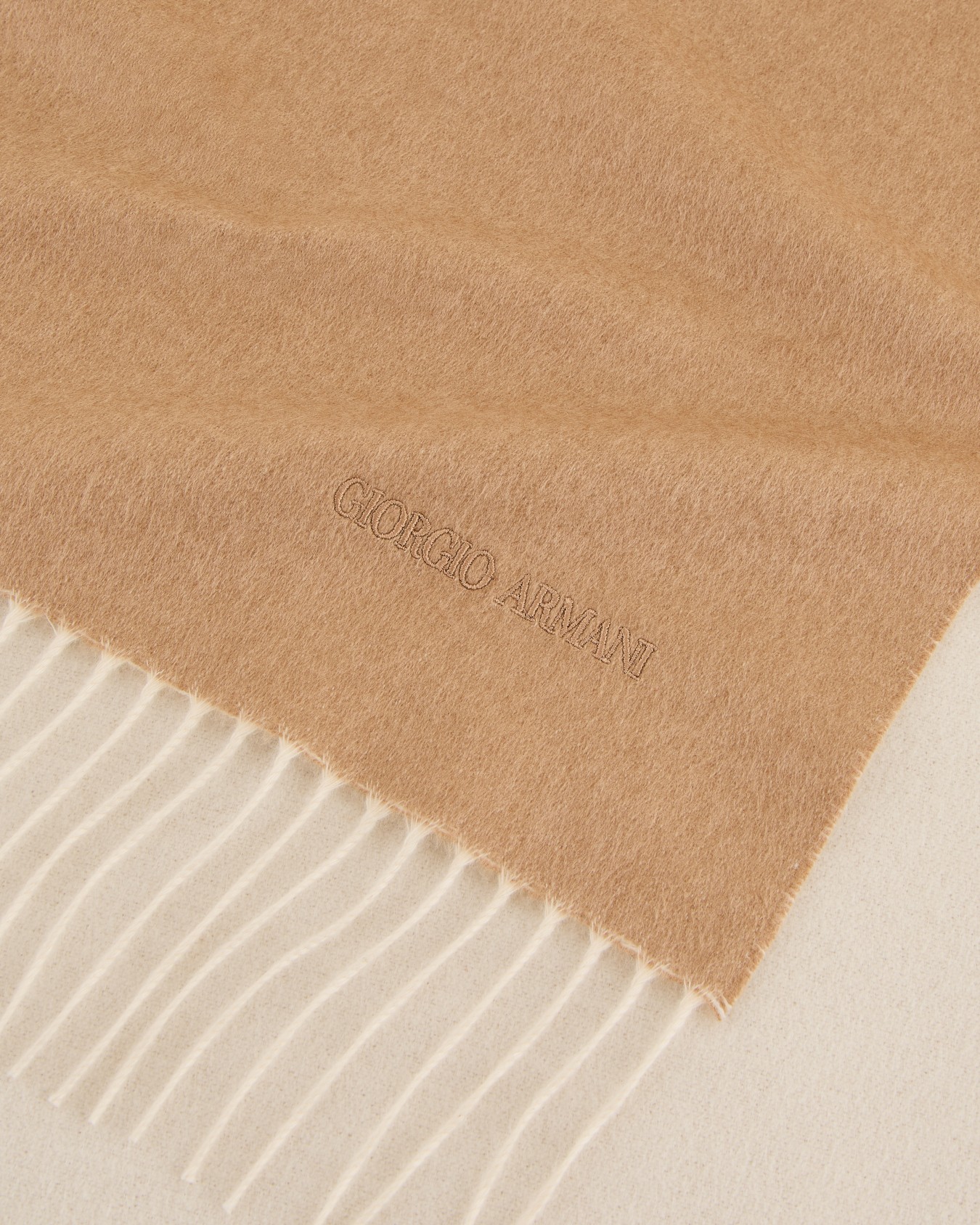 Bufanda bicolor de lana y seda Diapositiva 1