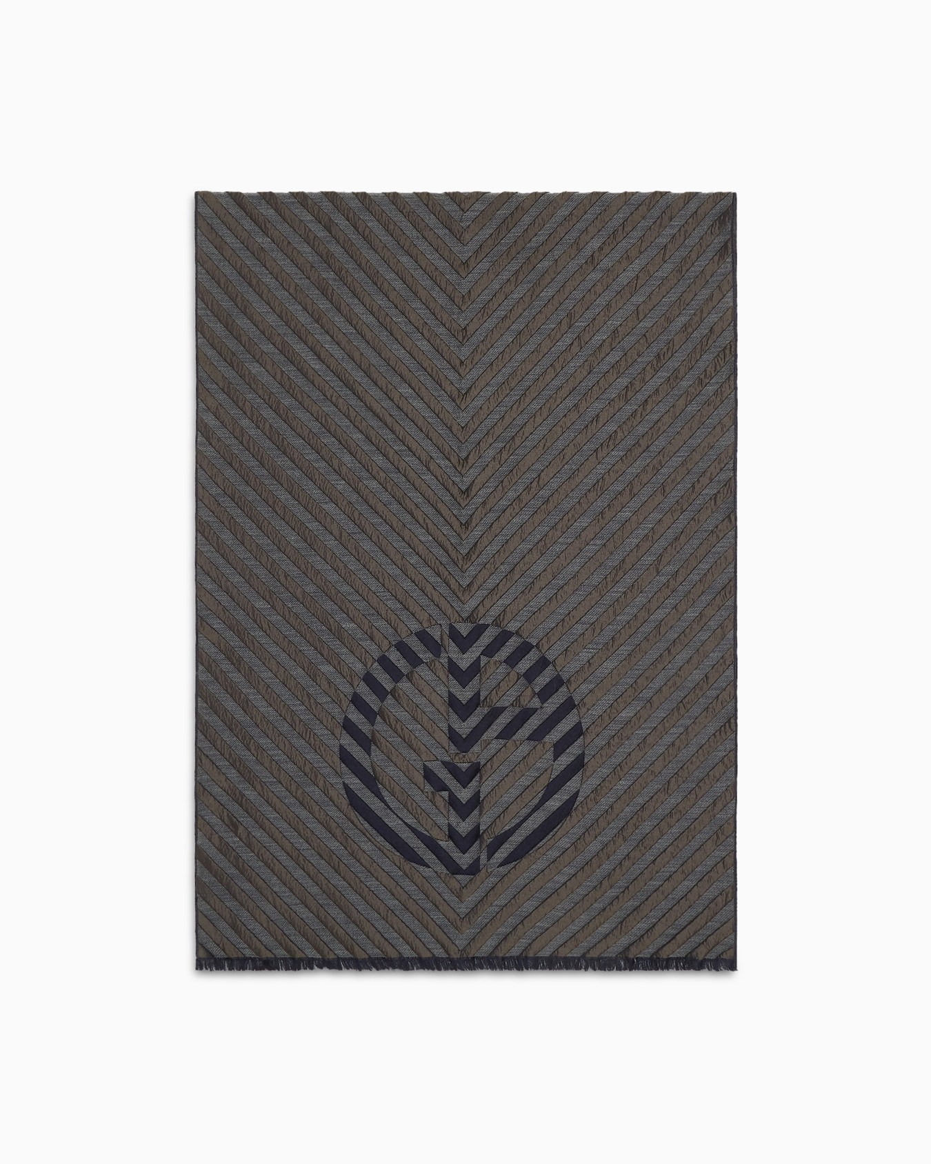 Estola de seda y lana virgen con tejido jacquard Diapositiva 0