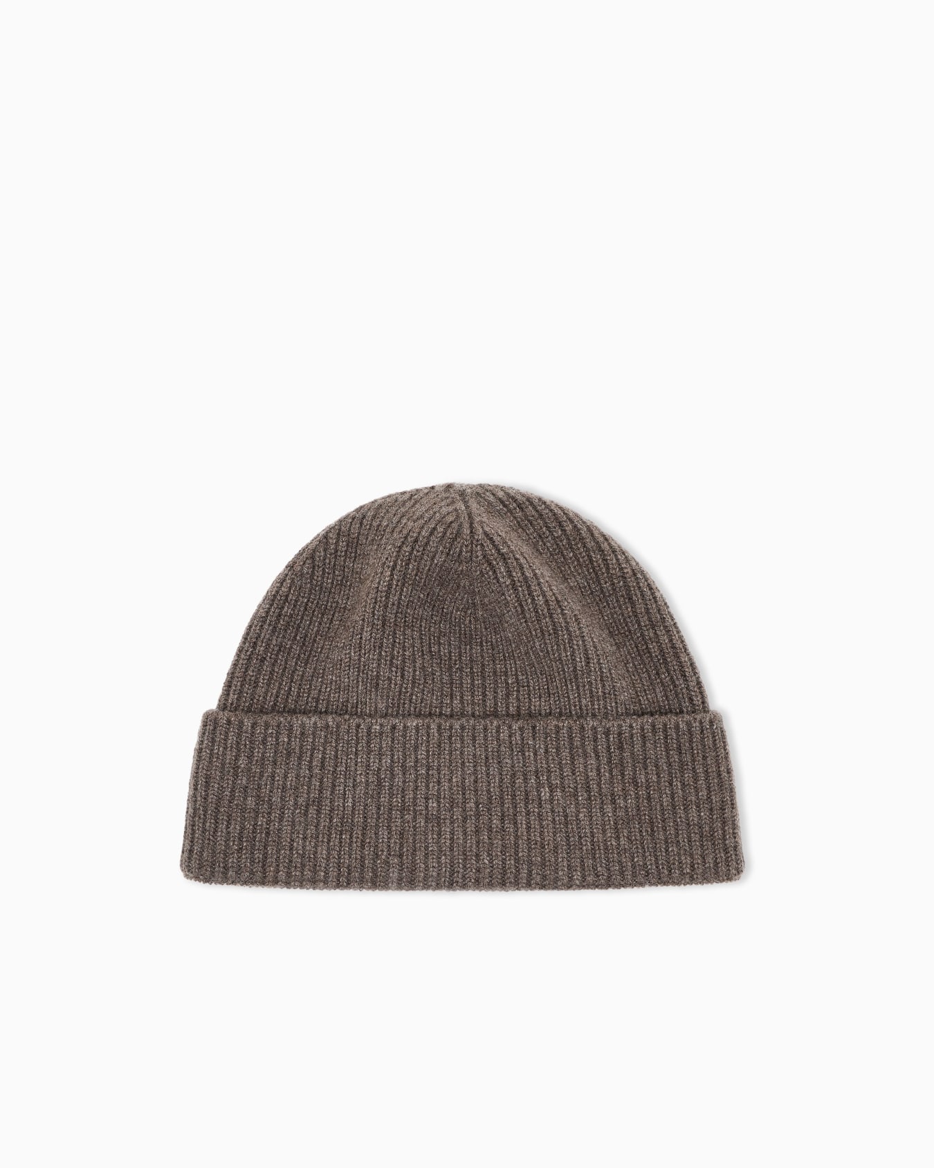 Ribbed cashmere beanie with cuff Slide 1