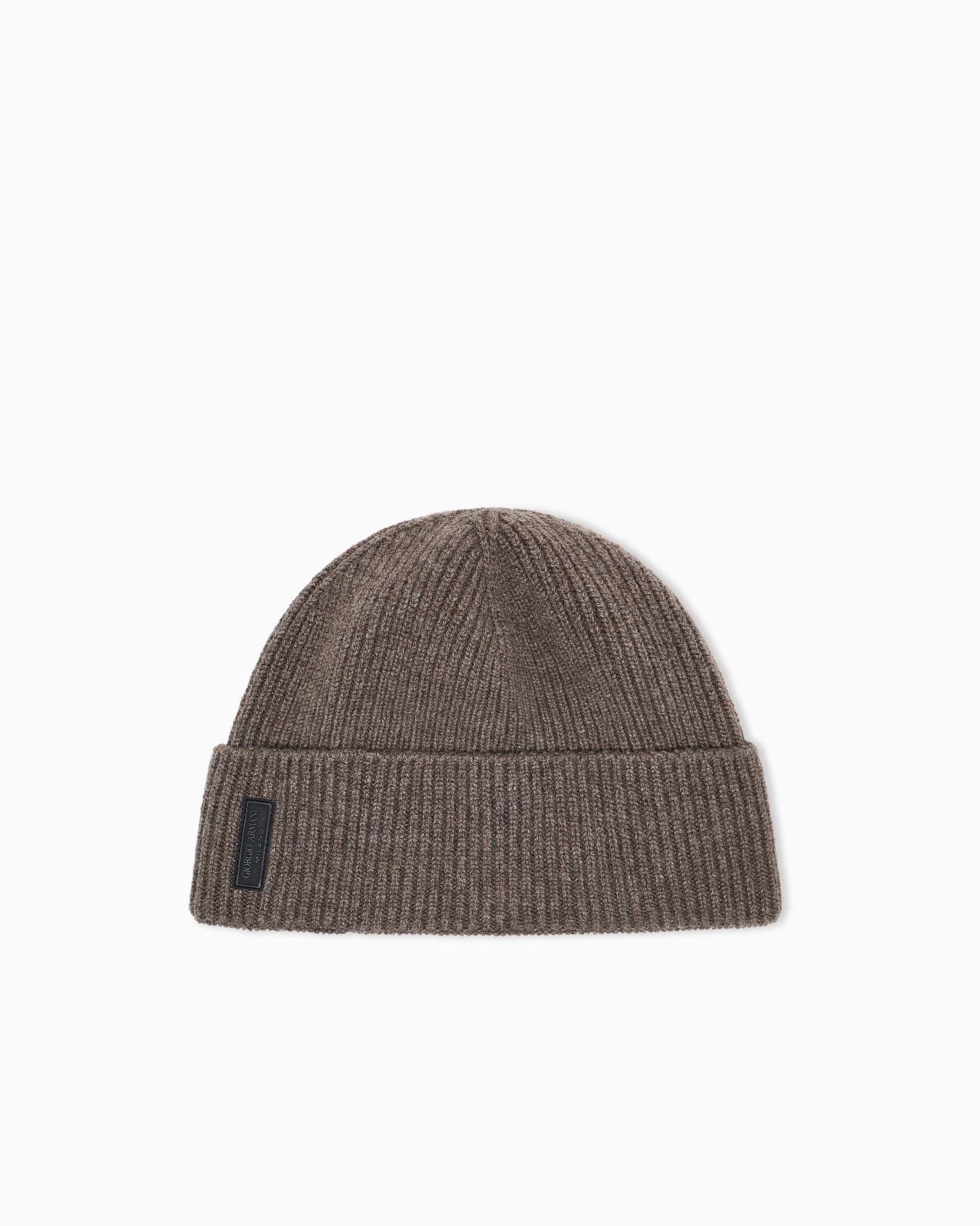 Ribbed cashmere beanie with cuff Slide 0
