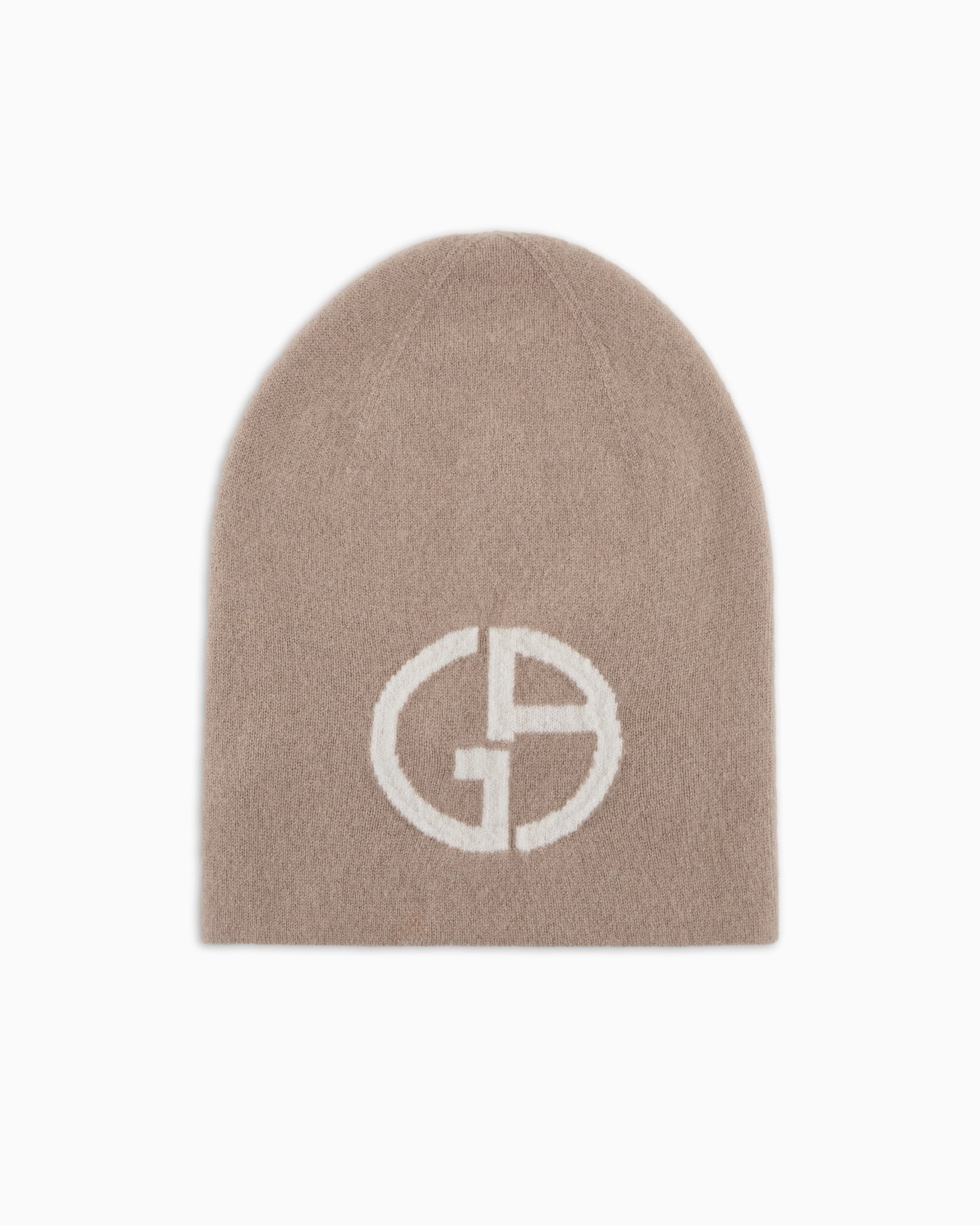 Beanie in cashmere con logo jacquard Slide 0