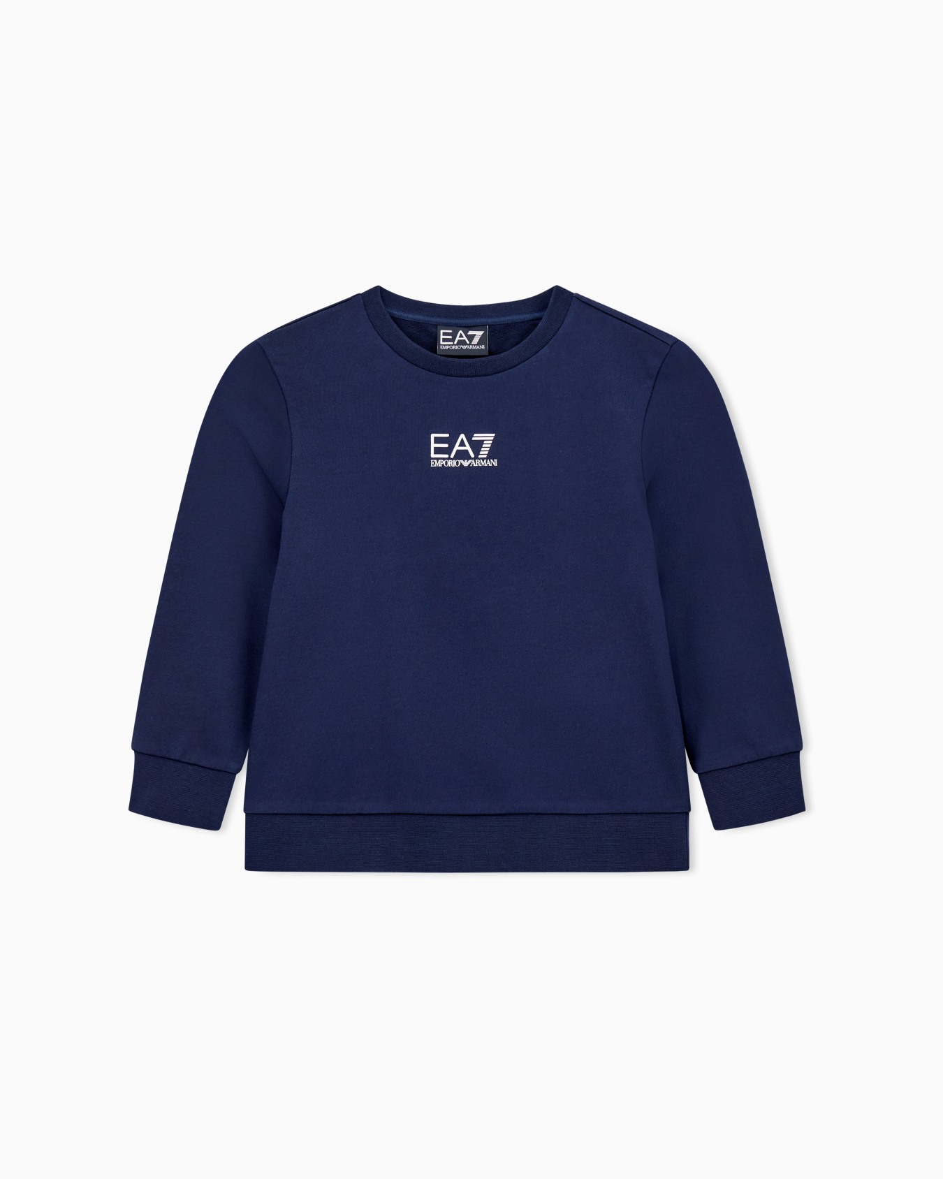 Sudadera de cuello redondo de algodón Core Identity Boy Diapositiva 0