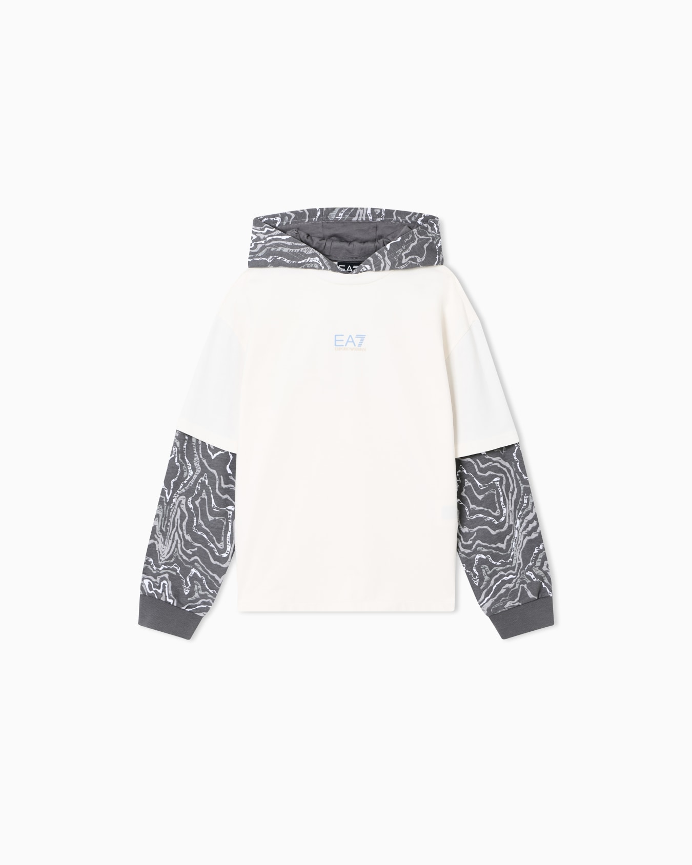 Visibility ボーイズ フード付きスウェットシャツ ピュアコットン スライドする 0