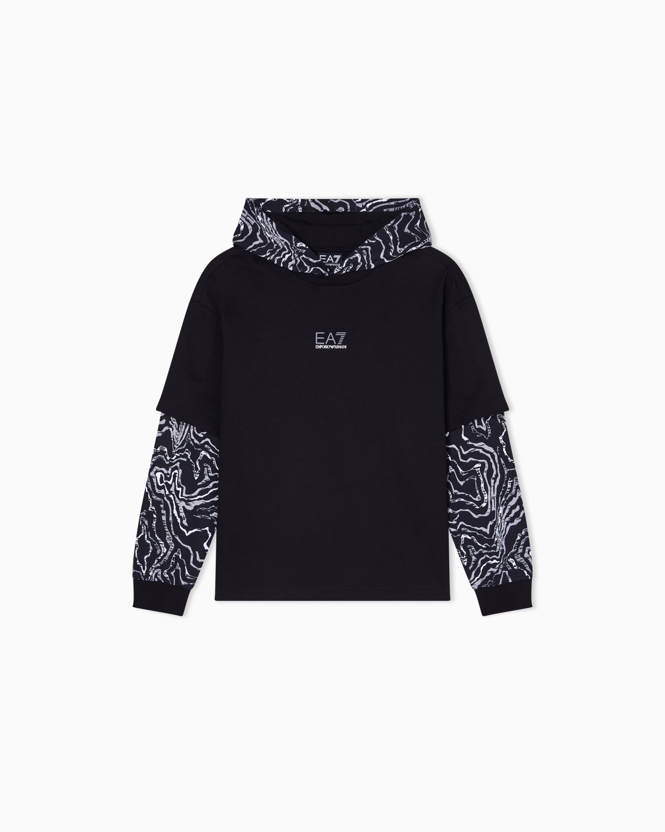 Visibility ボーイズ フード付きスウェットシャツ ピュアコットン スライドする 0