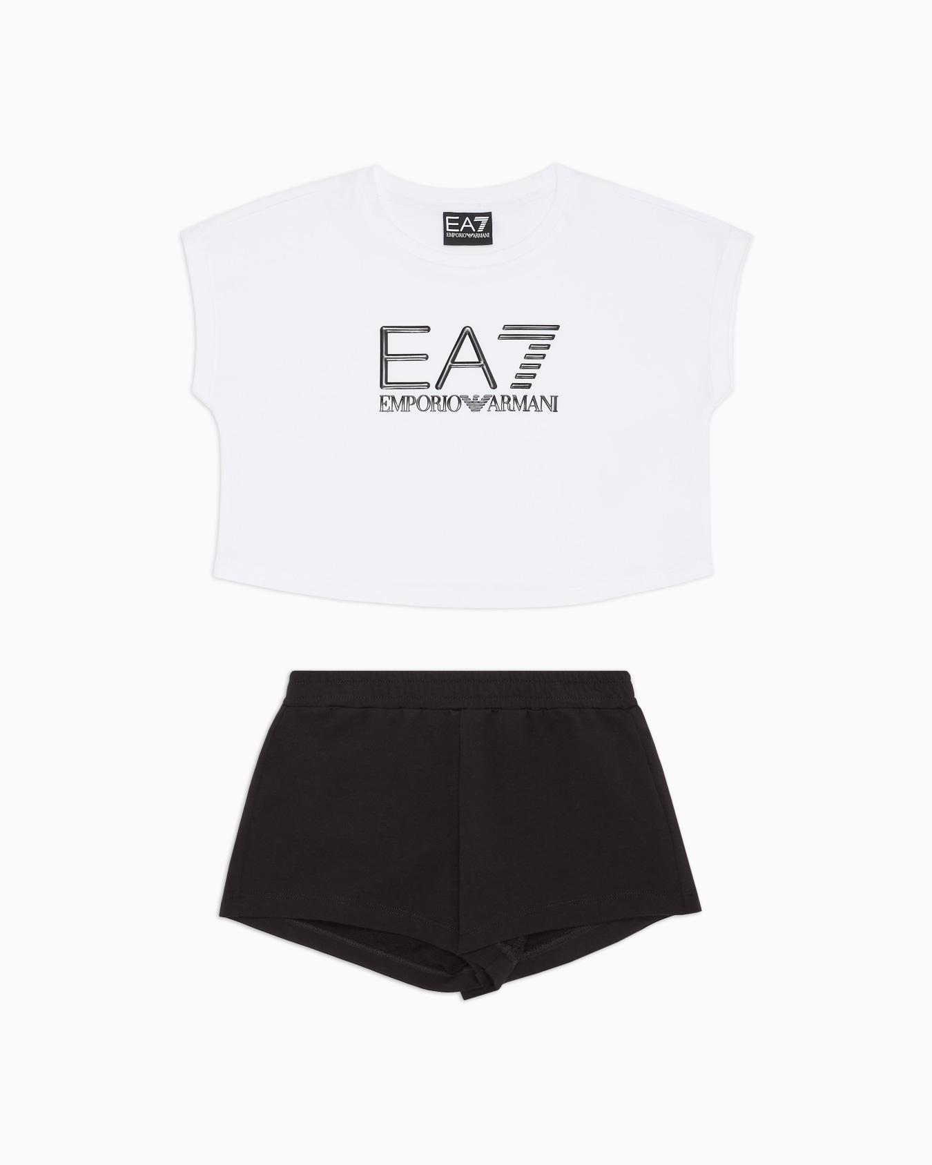 <オンライン限定>Logo Series ガールズ Tシャツ＆ショートパンツセット コットン スライドする 0