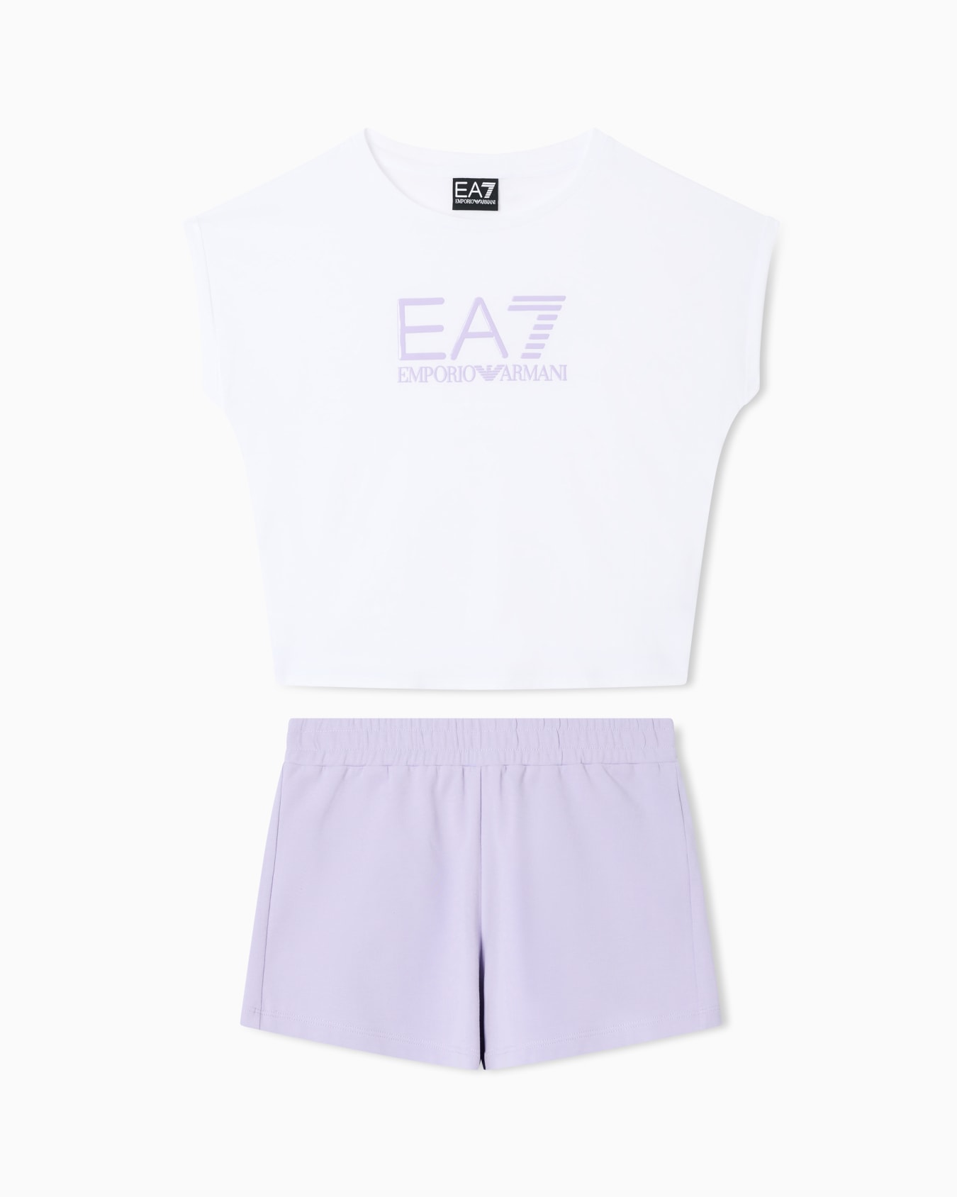 <オンライン限定>Logo Series ガールズ Tシャツ＆ショートパンツセット コットン スライドする 0