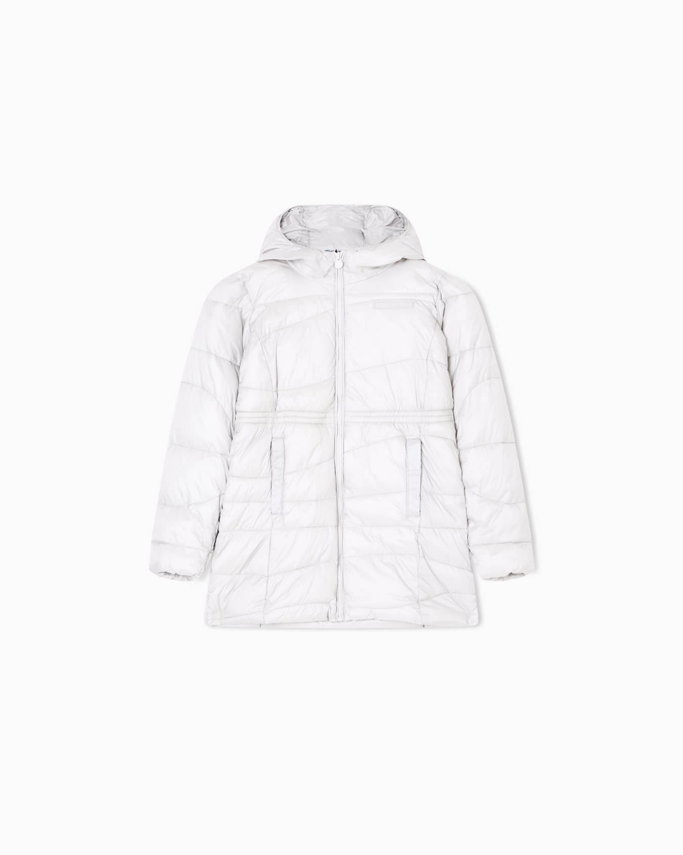 Precious Girl pea coat in padded nylon with hood Slide 0