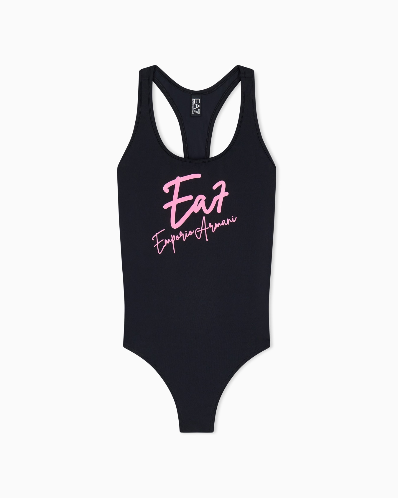 Girl one-piece swimsuit with oversized logo Slide 0