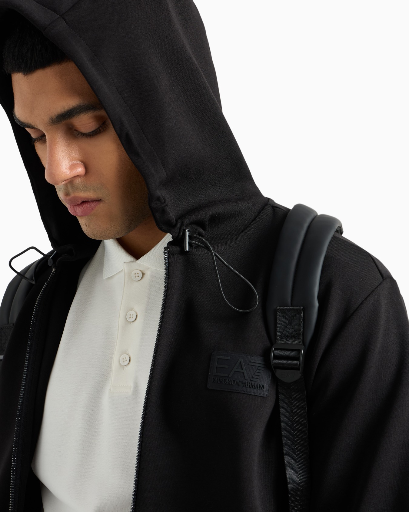 Lux Identity cotton-blend interlock hooded sweatshirt Slide 4