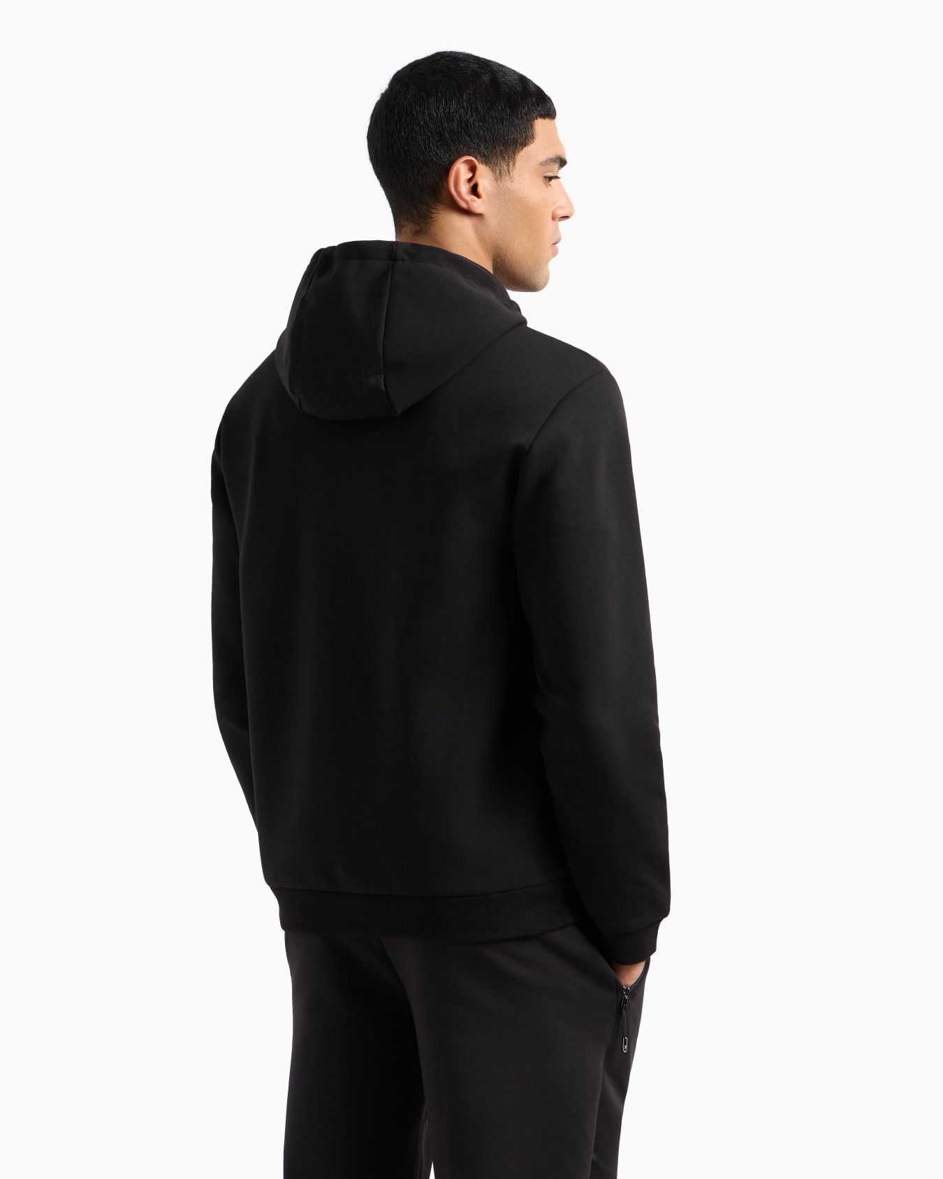 Lux Identity cotton-blend interlock hooded sweatshirt Slide 2