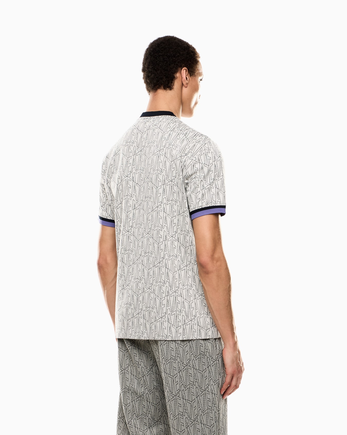 Jacquard cotton jersey crew-neck T-shirt  Slide 2
