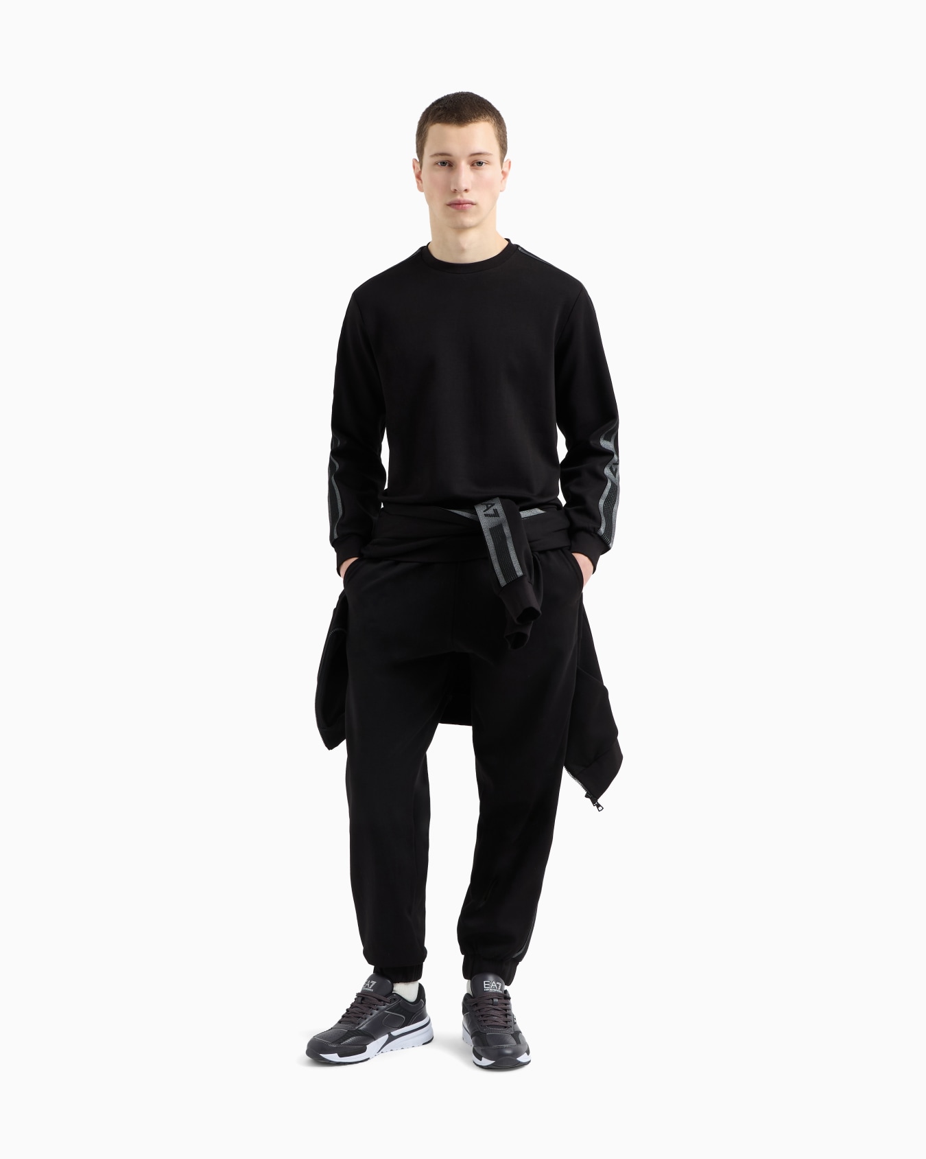 Logo Series cotton-jersey crew-neck sweatshirt Slide 1