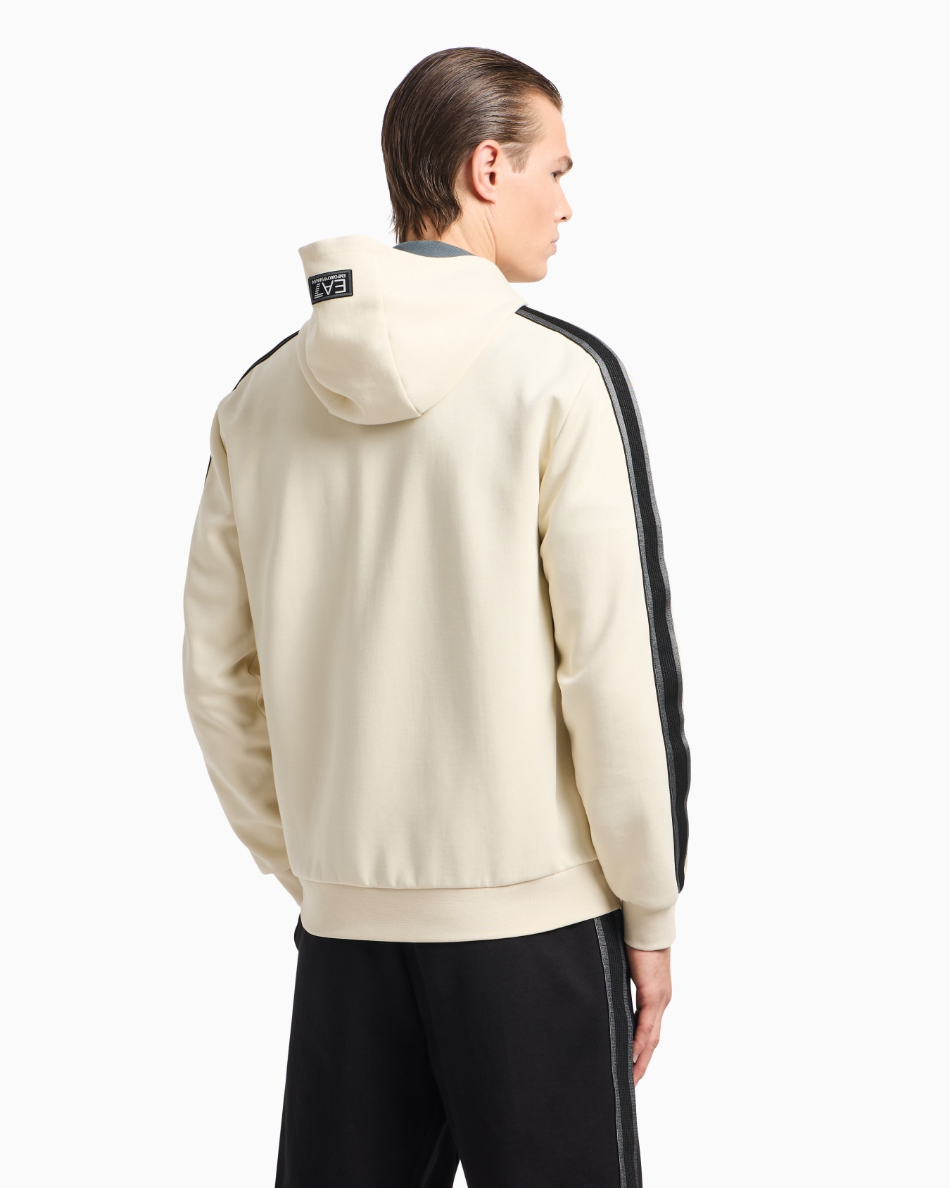 Sudadera con capucha de punto de algodón Logo Series Diapositiva 2