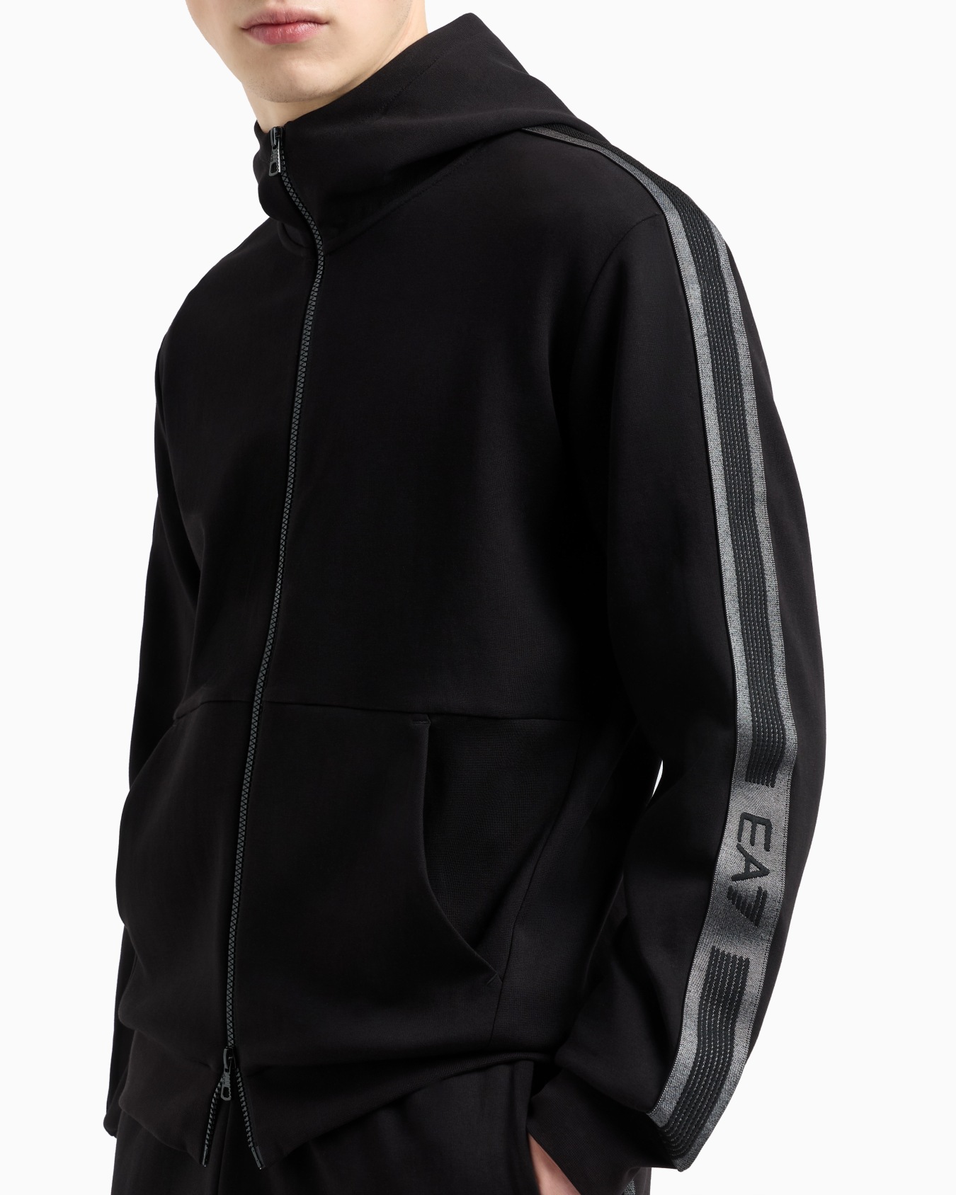 Logo Series hooded cotton-jersey sweatshirt Slide 4