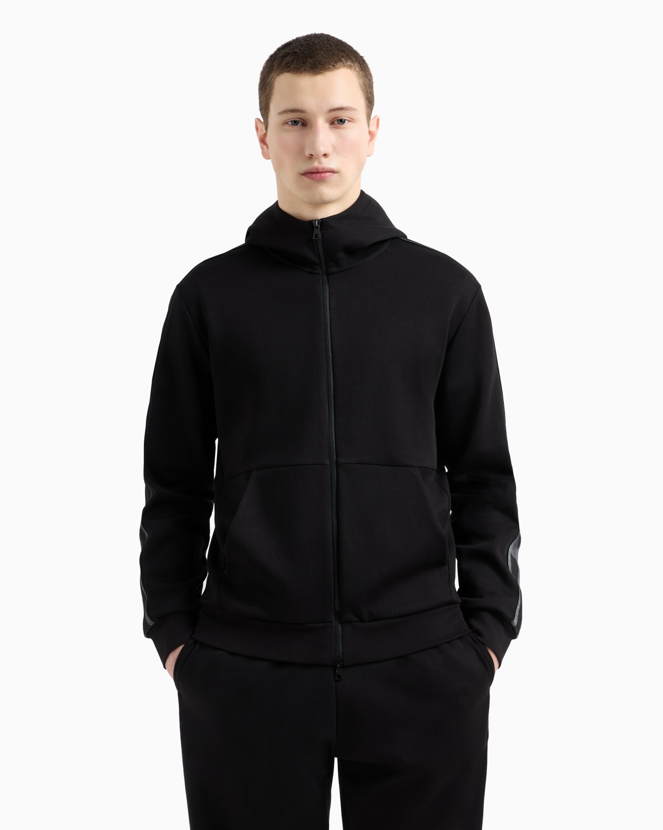 Logo Series hooded cotton-jersey sweatshirt Slide 3