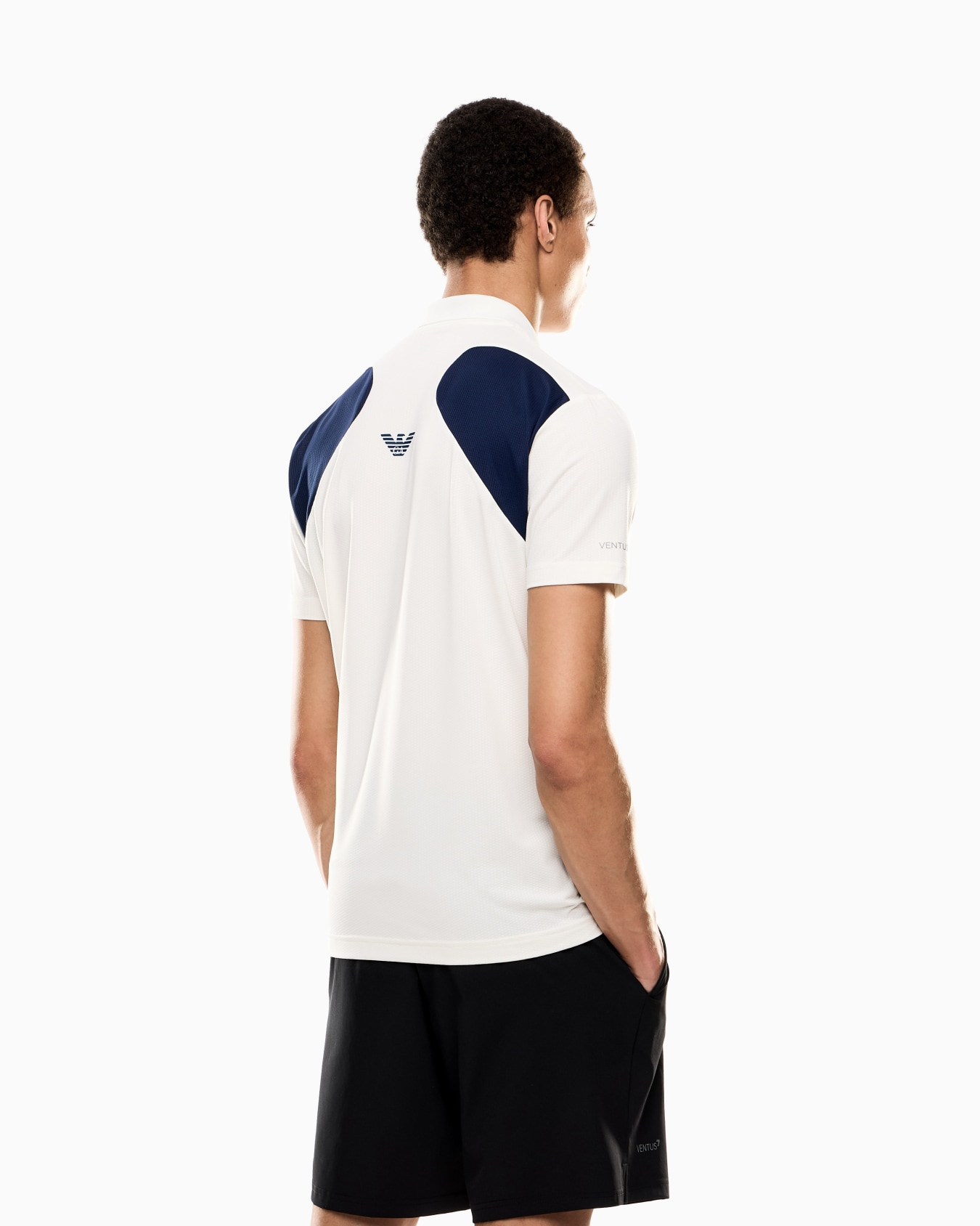 Tennis Pro two-tone polo shirt in VENTUS7 technical fabric Slide 2