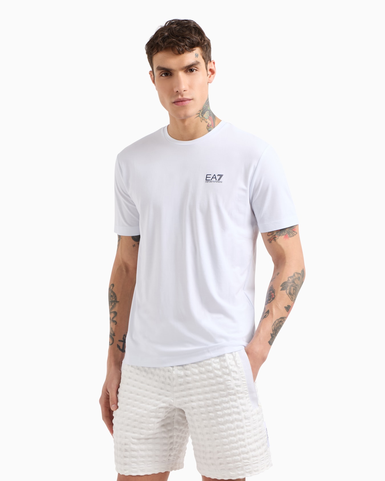Tennis Club stretch viscose-blend crew-neck T-shirt Slide 1