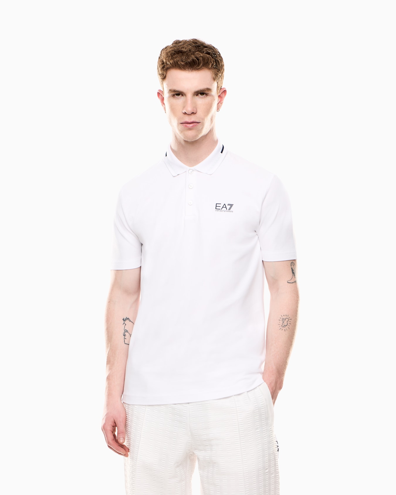Tennis Club stretch cotton piqué polo shirt Slide 3