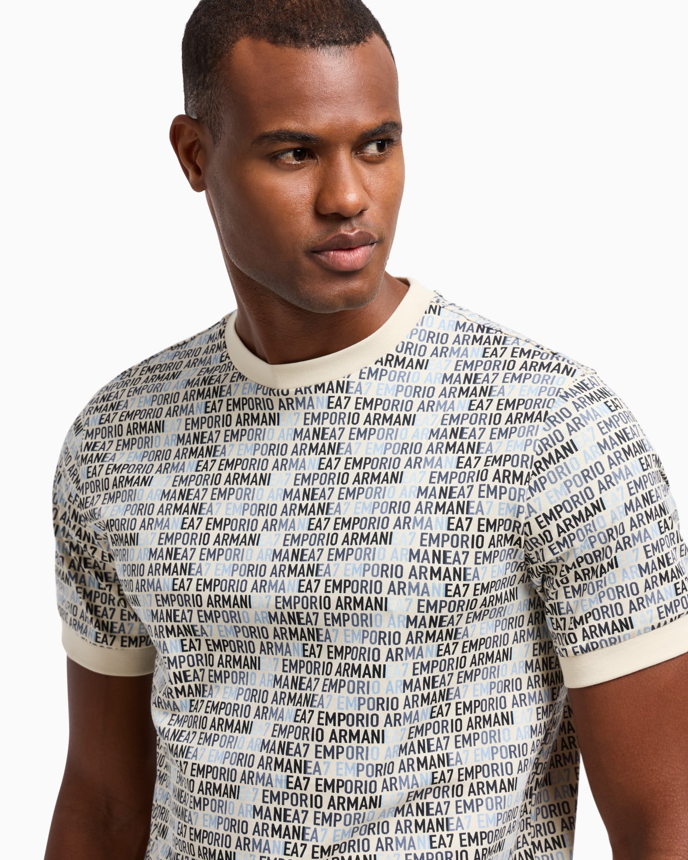 Logo Series cotton jersey crew-neck T-shirt with monogram print Slide 4