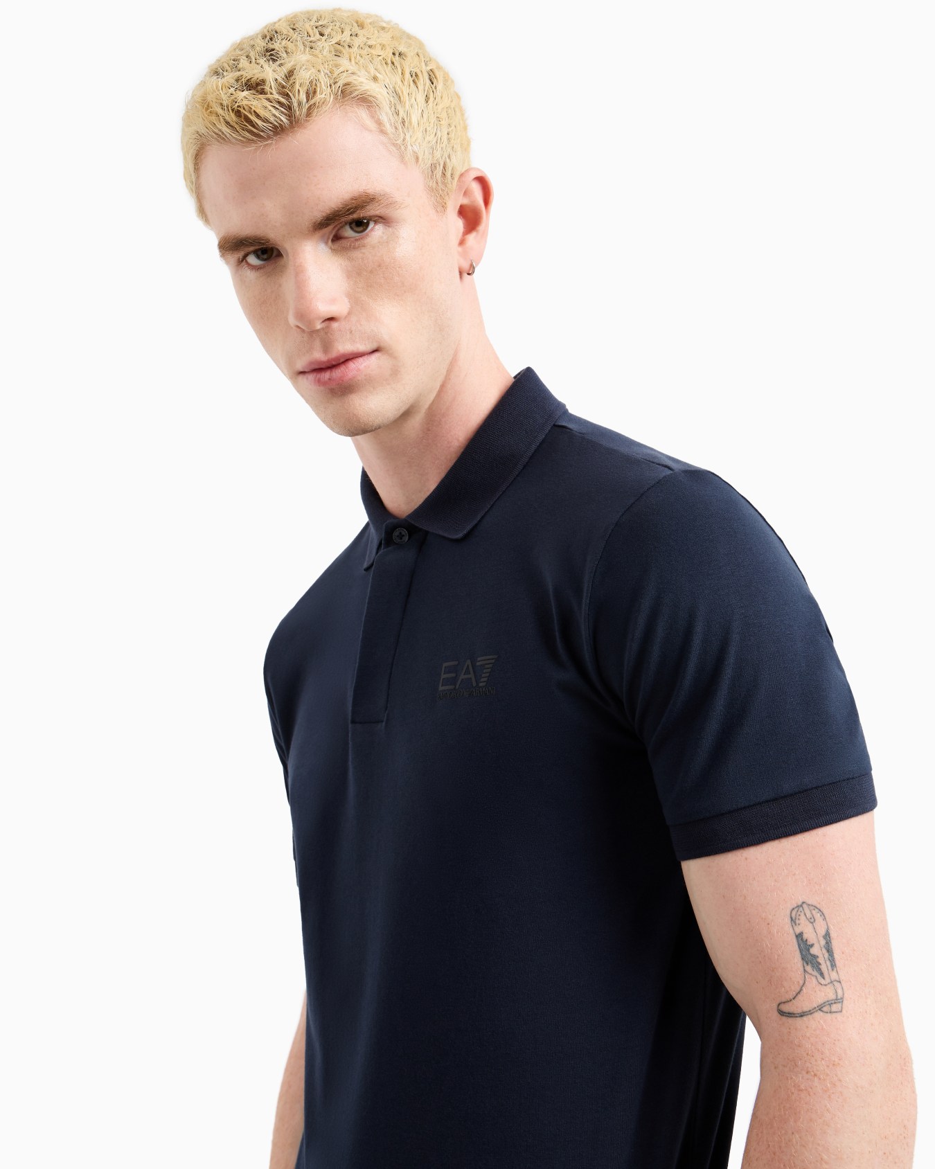 Visibility stretch cotton-jersey polo shirt Slide 4