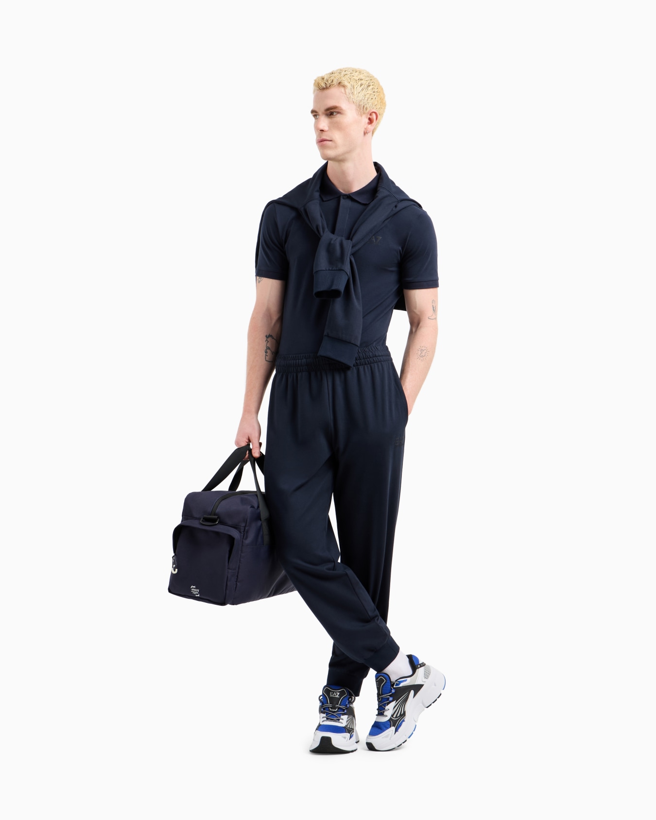Visibility stretch cotton-jersey polo shirt Slide 1