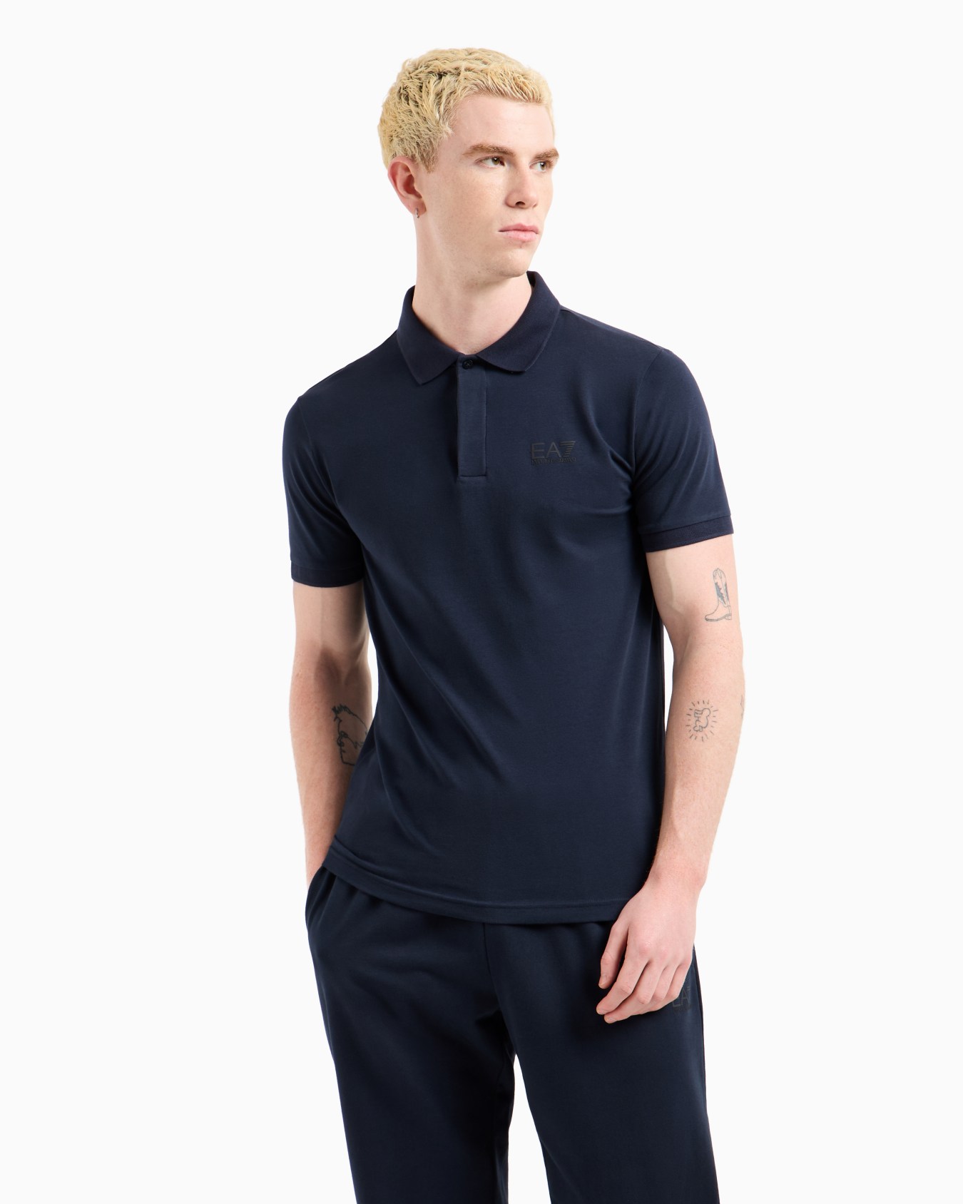 Visibility stretch cotton-jersey polo shirt Slide 3