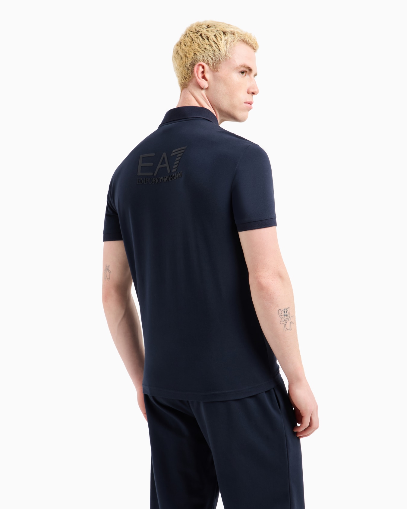 Visibility stretch cotton-jersey polo shirt Slide 2