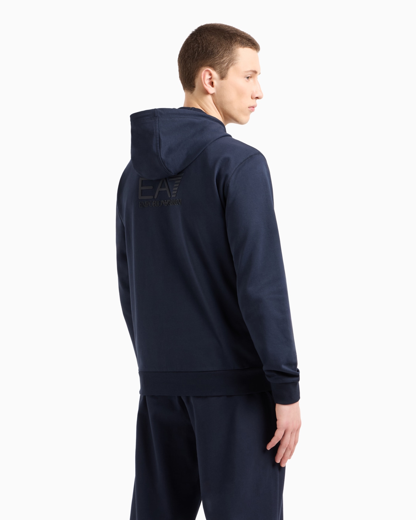 Visibility cotton hooded, zip-up sweatshirt  Slide 2