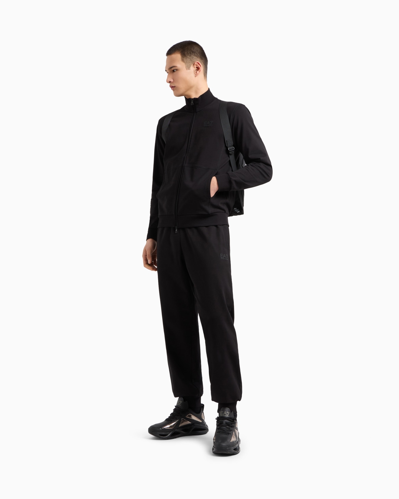 Visibility cotton full-zip tracksuit Slide 1