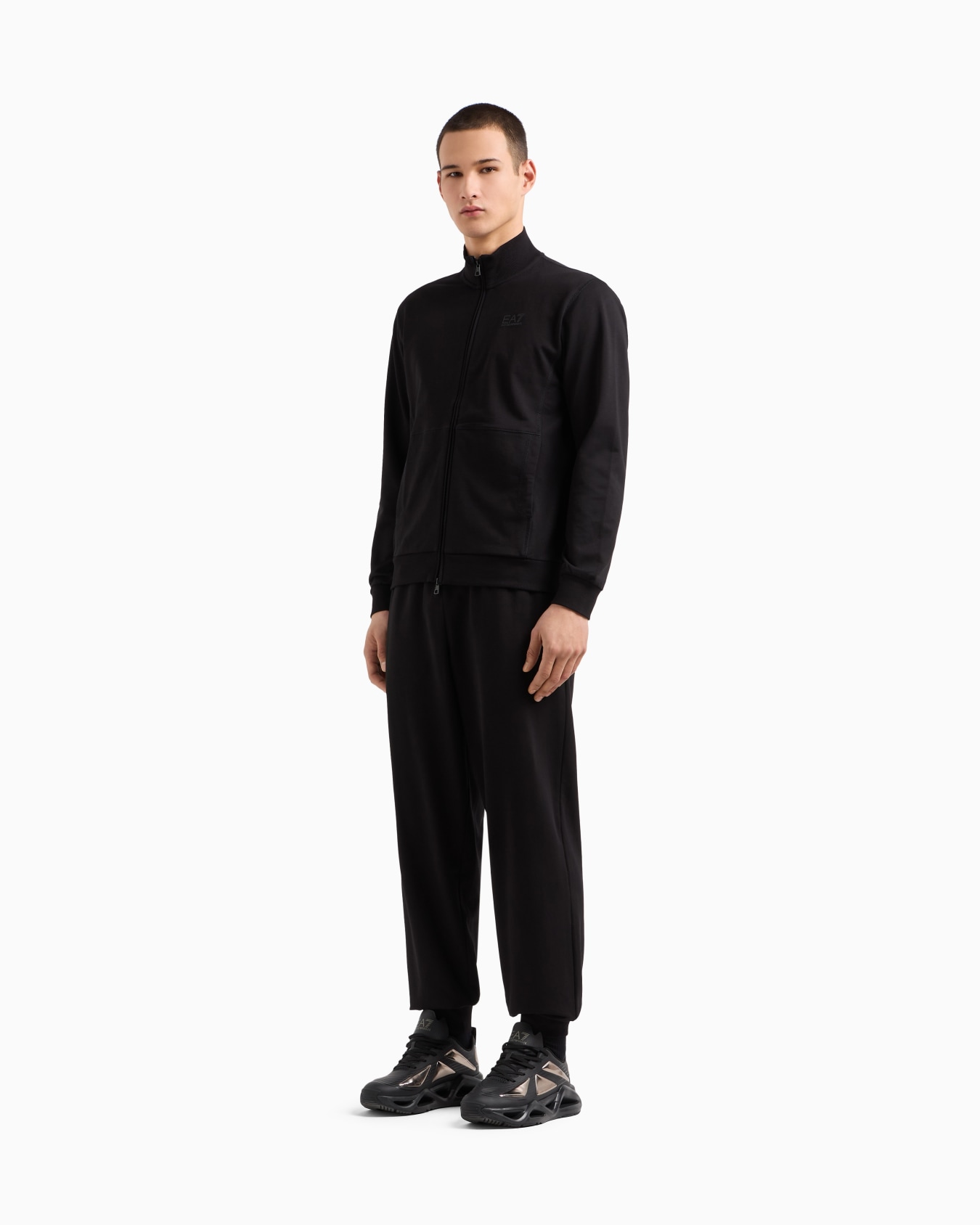 Visibility cotton full-zip tracksuit Slide 3