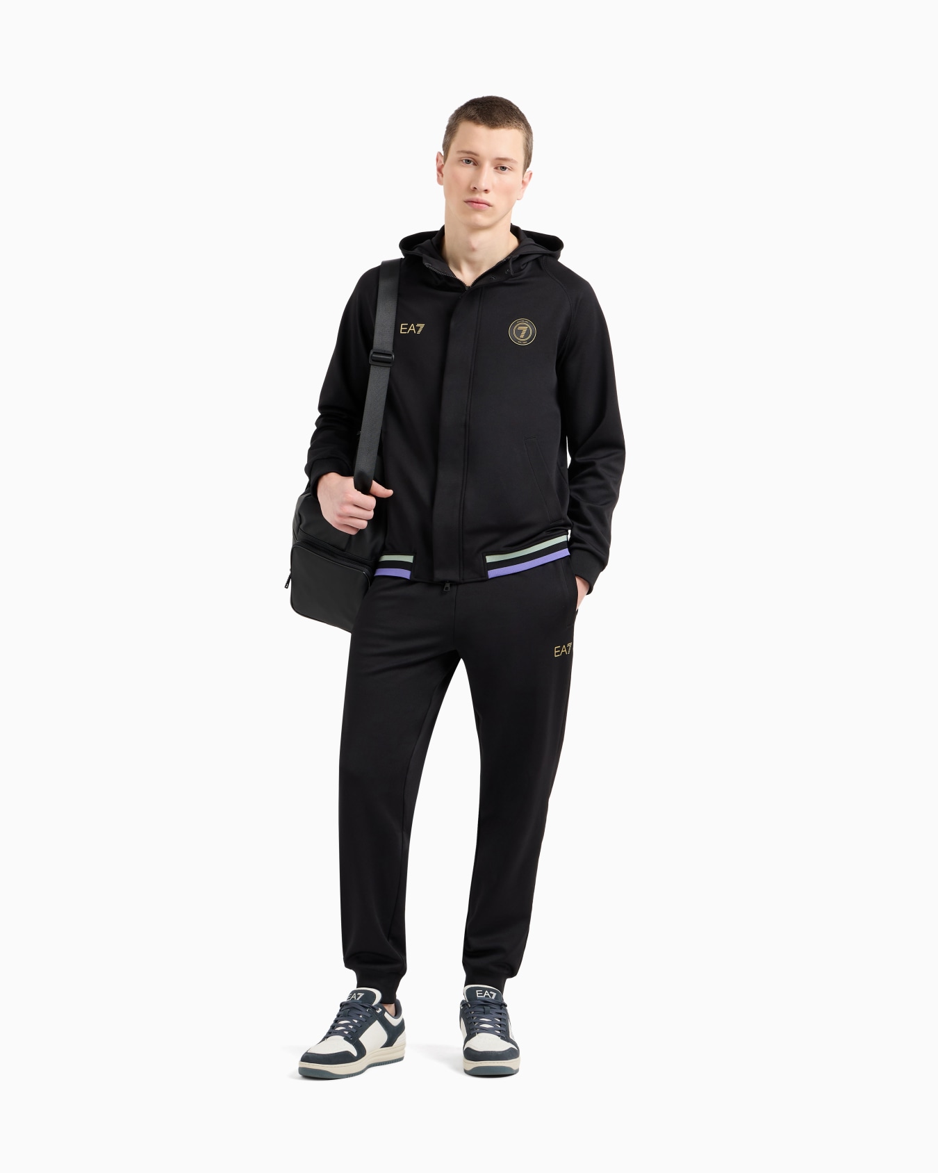Soccer stretch twill hooded sweatshirt Slide 1