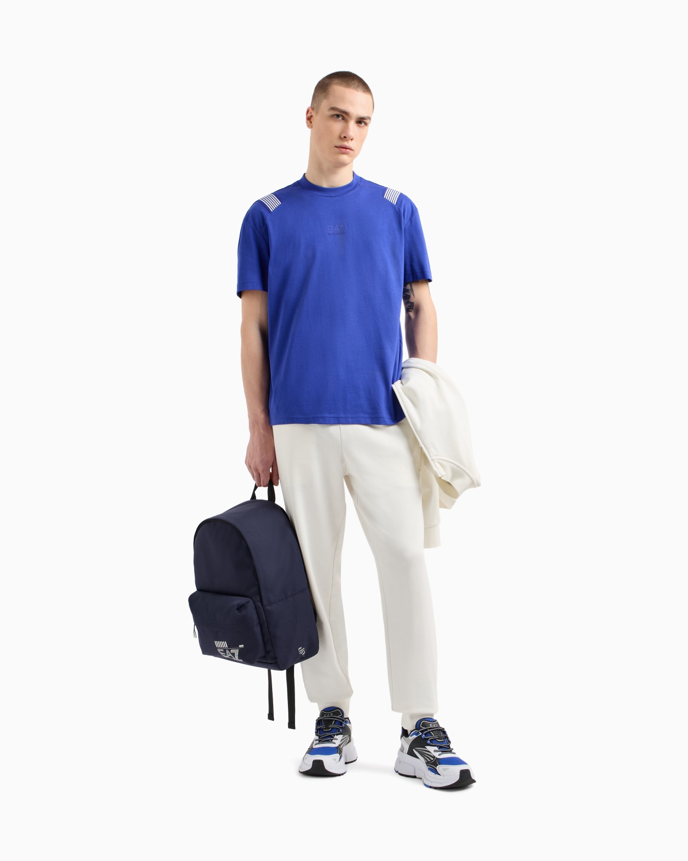 7 Lines cotton jersey crew-neck T-shirt Slide 1